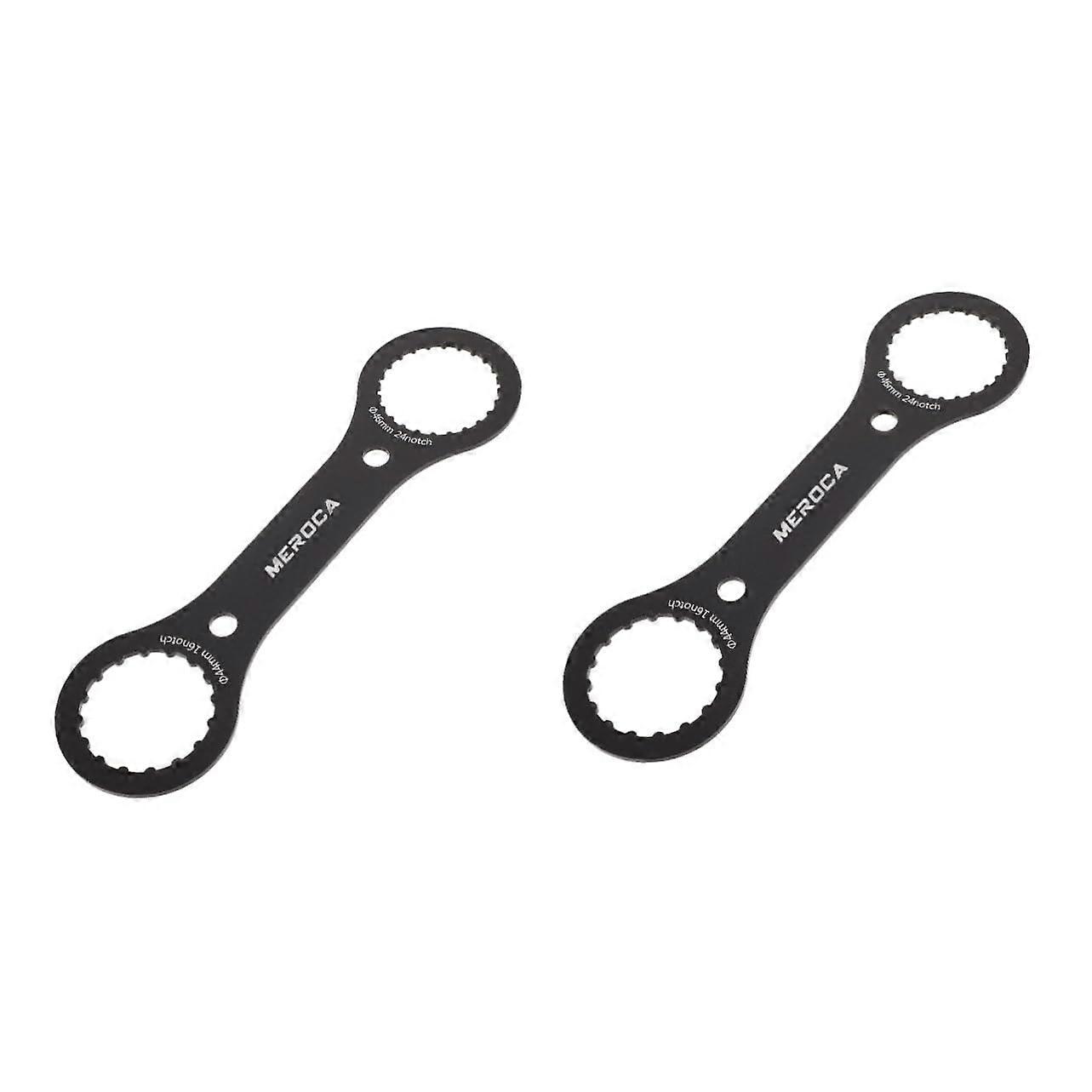 2 pieces crank extractor bottom removal bicycle key fix repair shaped cycling tool for removing bicycles black aluminum alloy