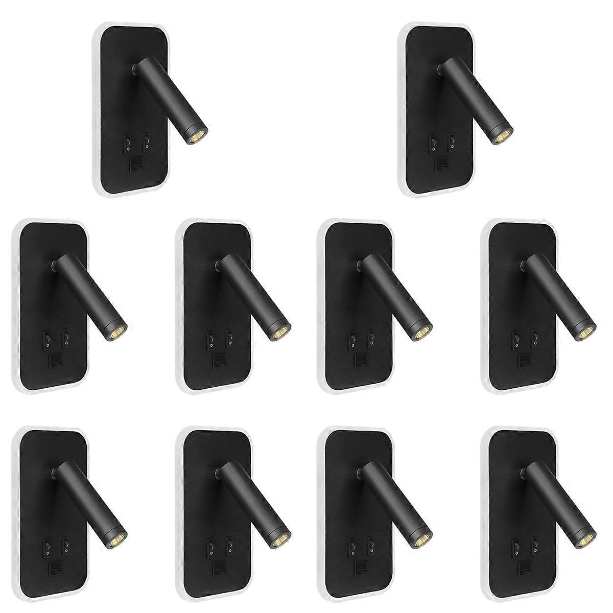 Adjustable Wall Lamp Bedside Study Reading Sconce Lamp Black