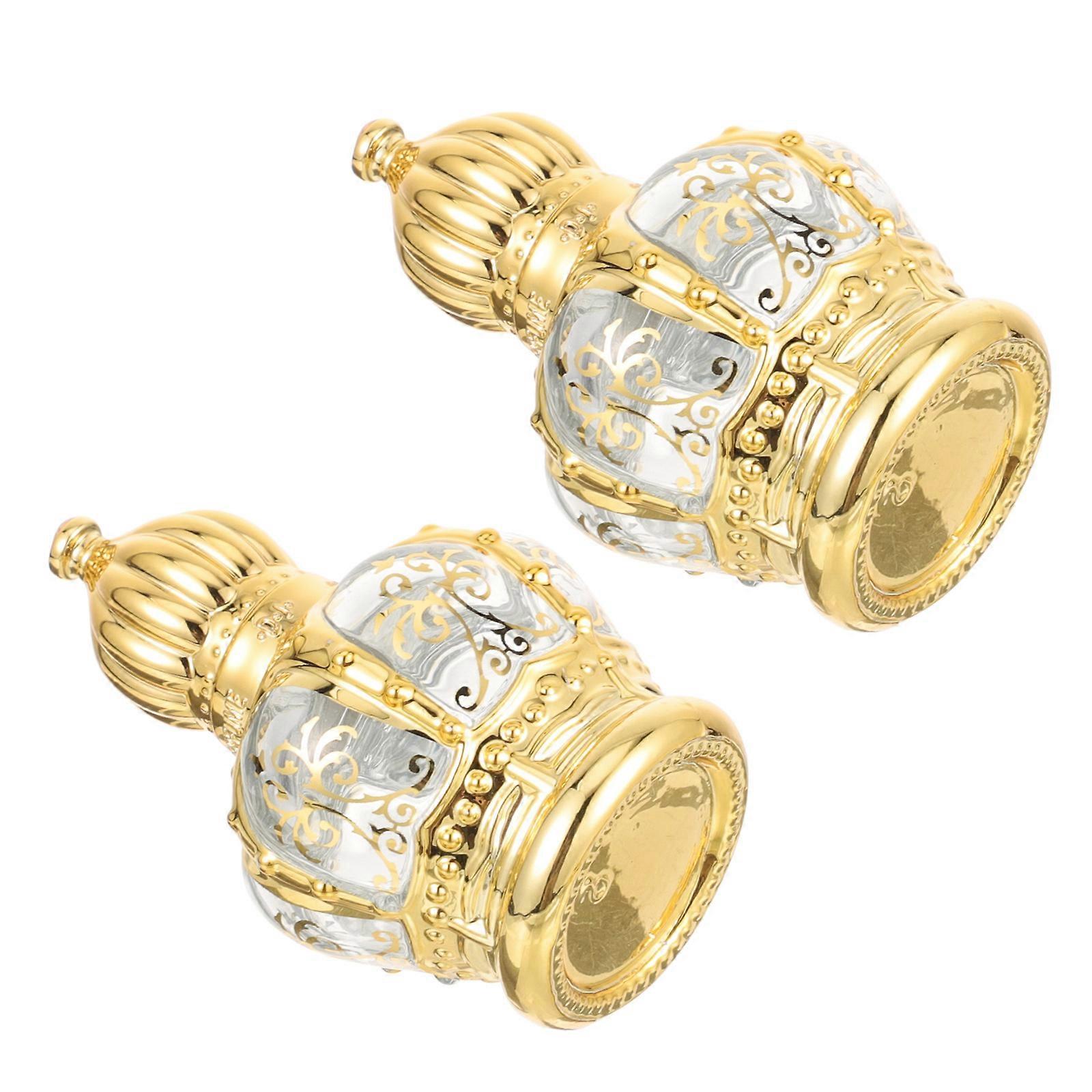 Golden Roller Bottle Essential Oil Bottle Baptism Party 10ml 2Pcs Refillable