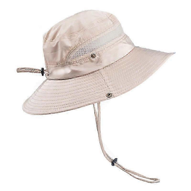 アウトドアハットサンプロテクションワイドブリムサンハットUVプロテクションハイキングハット付き