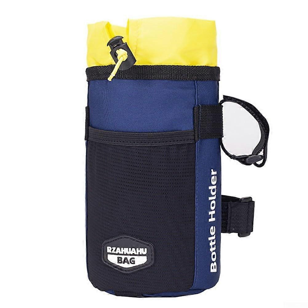 Flexible bicycle handlebar bag keeps your drinks while you enjoy the ride (blue)