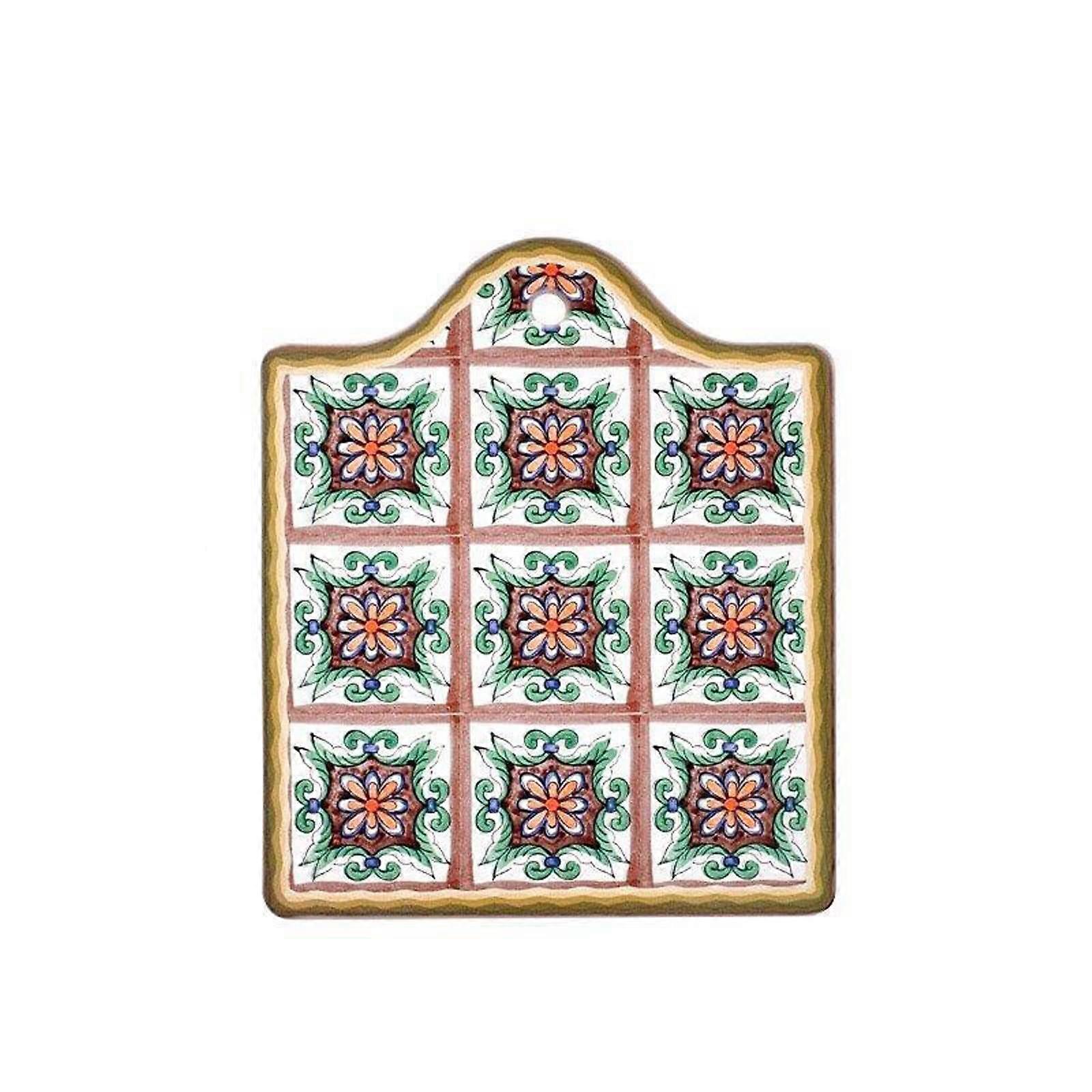 Coaster 1 PIECE Pattern Ceramic Table Set Pot Mat Plate Bowl Insulation Mat Coaster Simple Placemat for Dining Table (E)