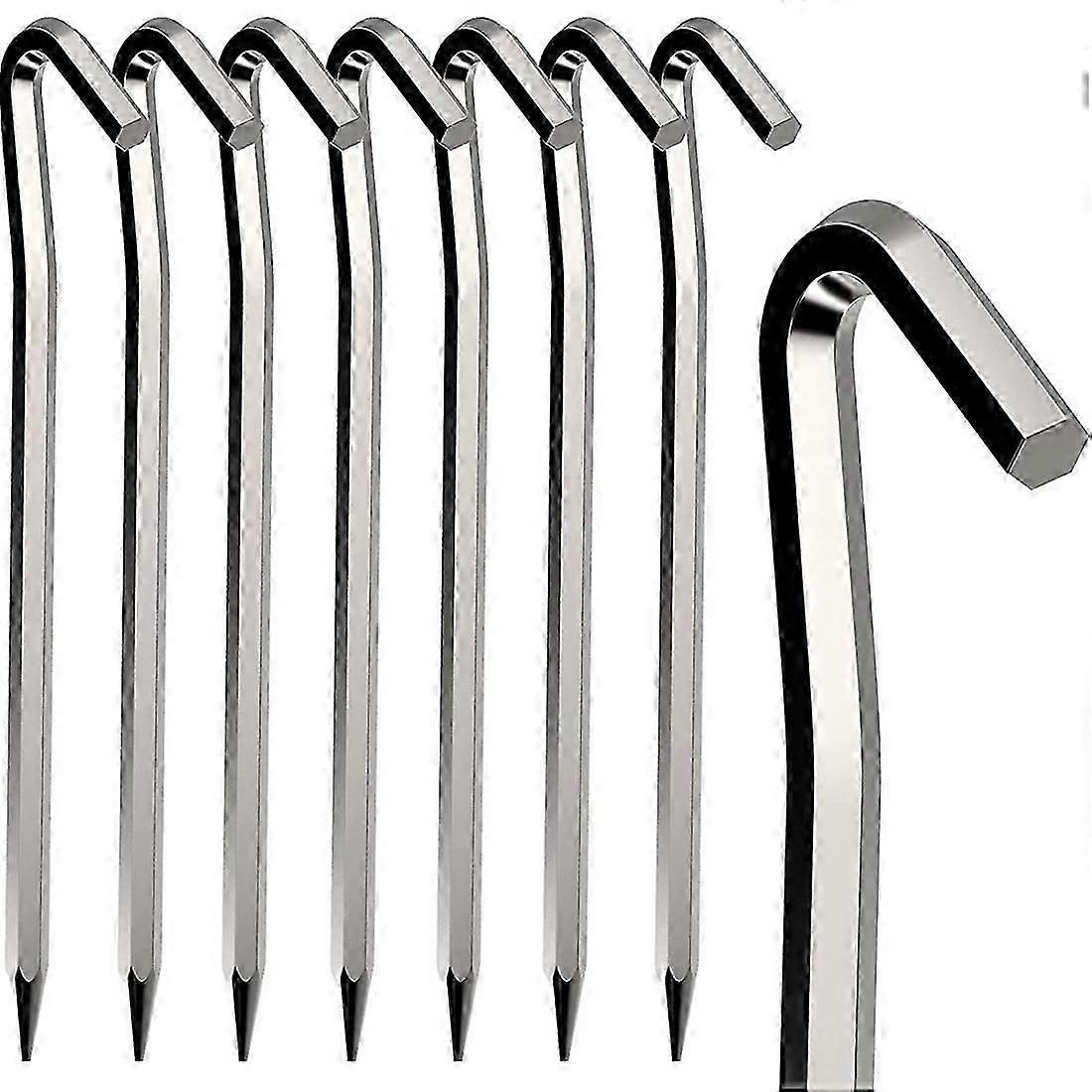 Çadır Mandalları 8 ADET 18 cm Metal Ağır Hizmet Çadır Kancaları Alüminyum Alaşımlı Passız Kamp Çadırı Zemin Mandalları