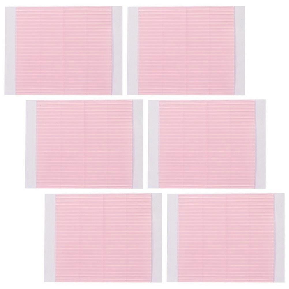 Invisible Strip Eyelid Stickers Pink 2.8x0.2cm Double Eyelid Creation 6 Sheets