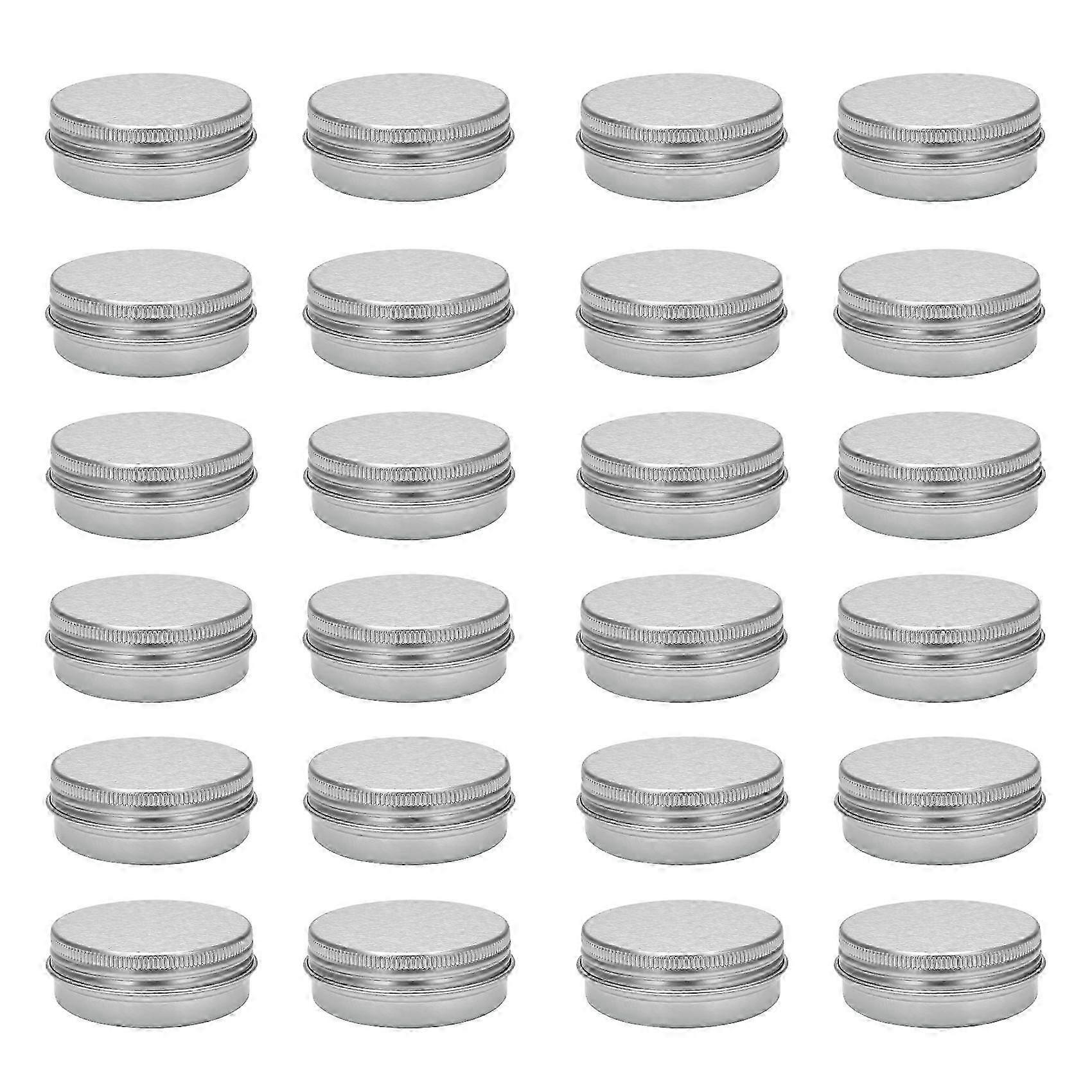 30ml Small Aluminum Round Lip Balm Storage Jar Container with Screw Cap for Lip Balm and Cosmetics