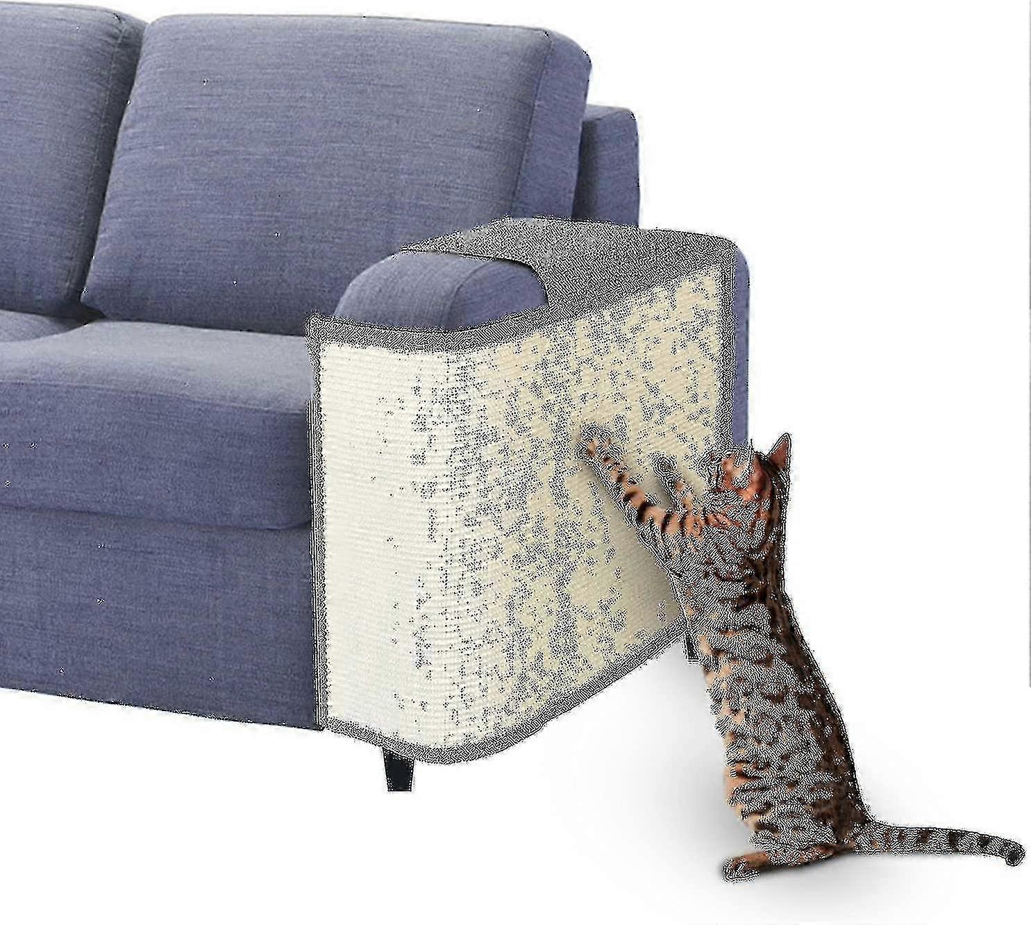 Cat Couch Protector, Cat Scratching Pad With Sisal For Furniture, Ergonomic Mat Cover For Sofa