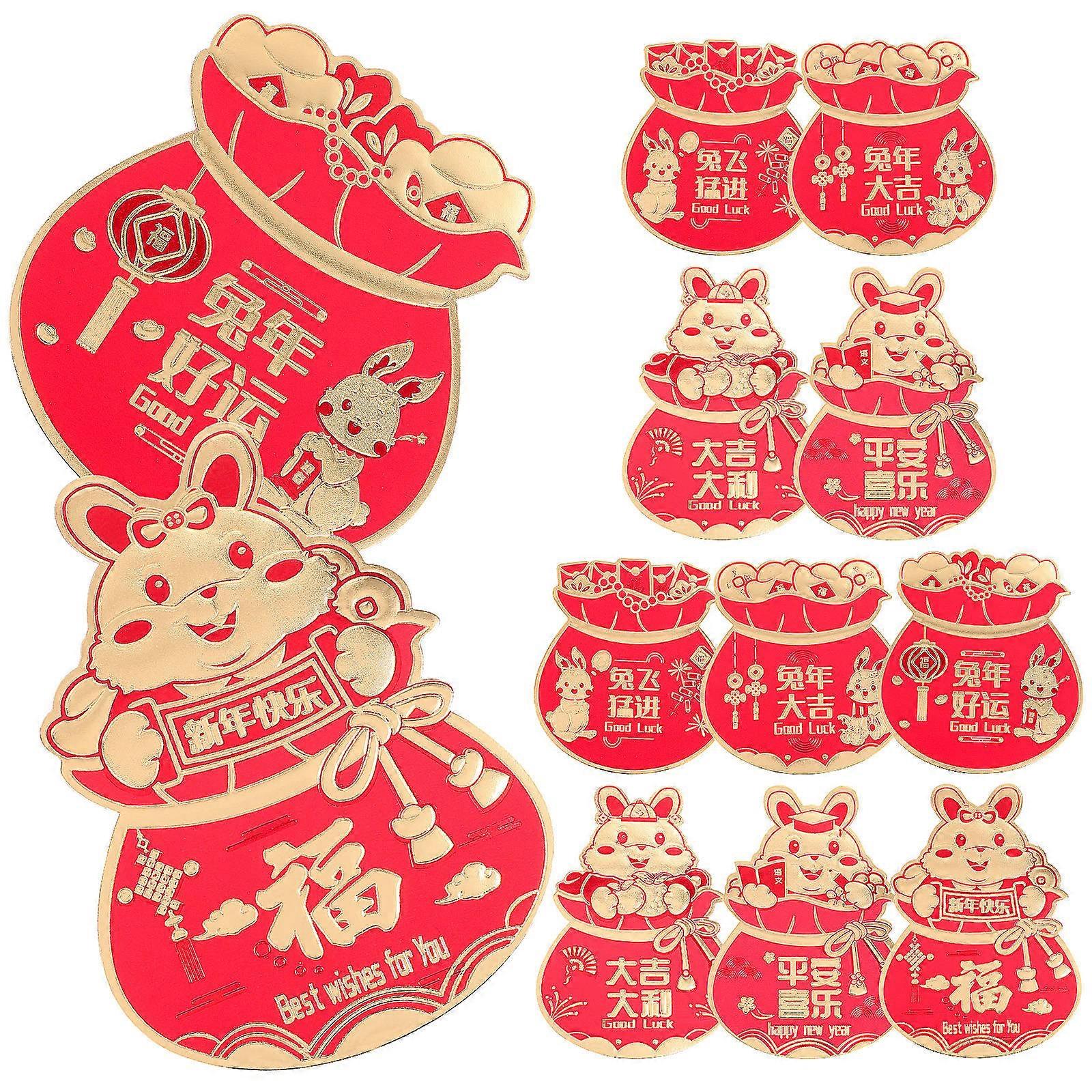 Festival Red Envelope Chinese New Year Money Envelopes Lucky Money Container For Elders Younger Generation 12Pcs