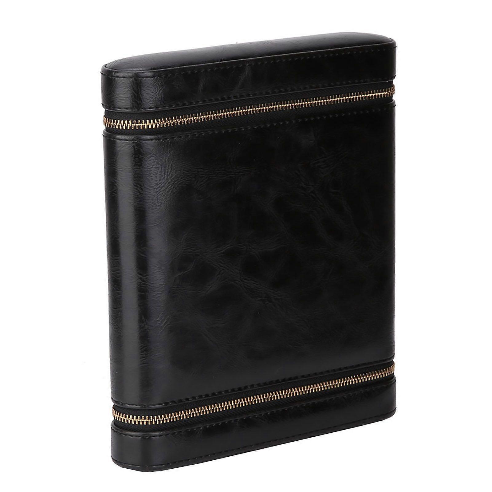 2025 Ultimo modello 6 fori in pelle artificiale Scatola di sigari Humidor in legno di cedro