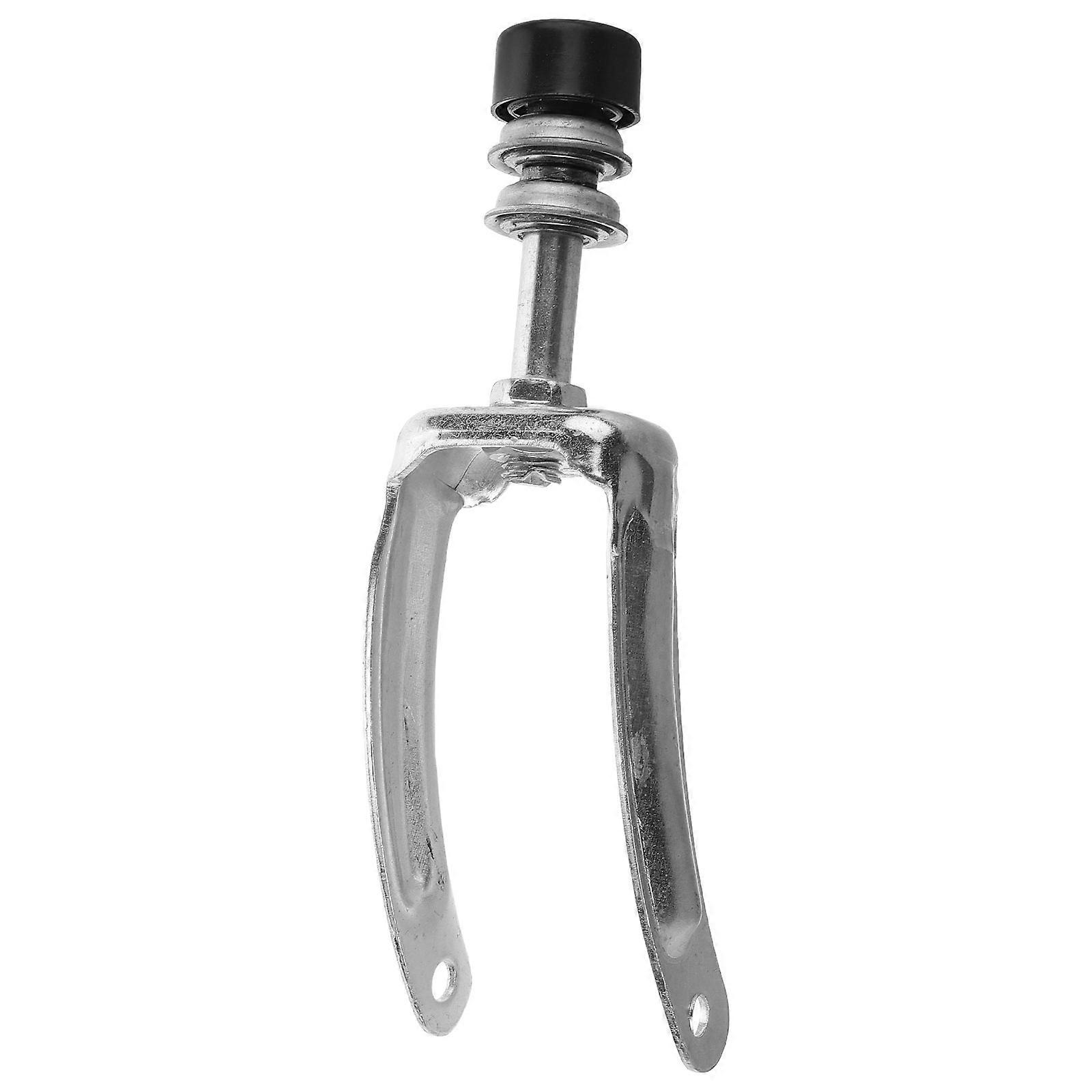 Durable Steel Wheelchair Front Wheel Fork for Enhanced Stability, Maneuverability & Stylish Grey Swivel Wheel Compatibility