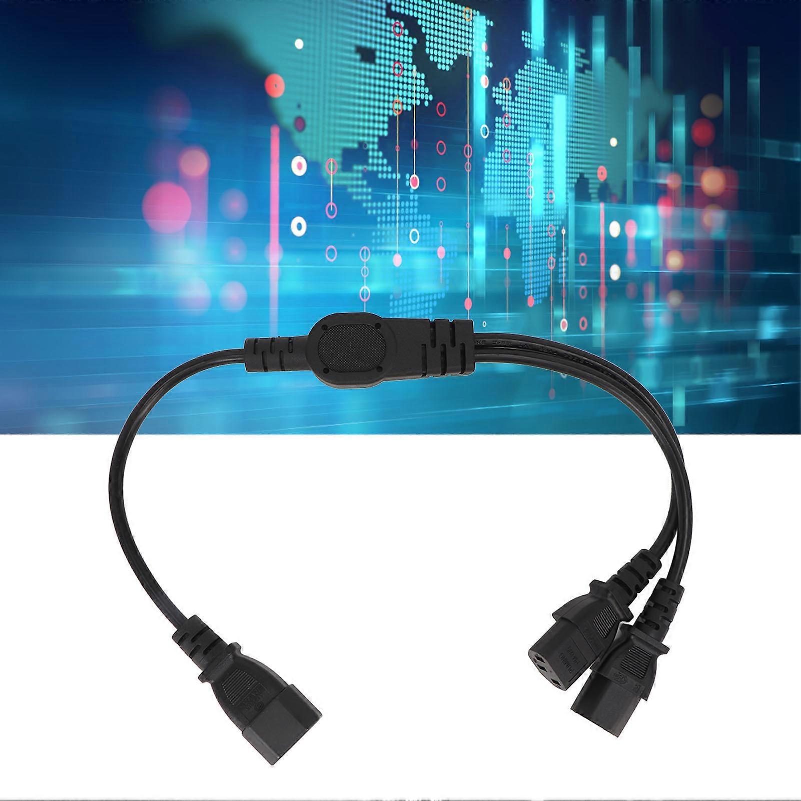 UPS Server C14 to 2 C13 Power Cord C14 to 2 C13 Y Splitter Adapter Extension Power Cable Cord for PCs Monitors Printers 