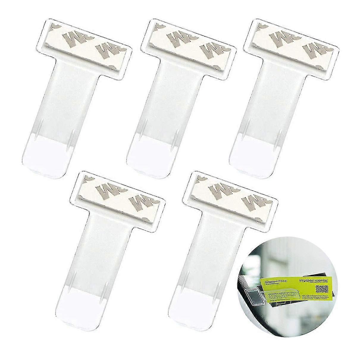5pcs Car Windshield Parking Ticket Holder Transparent Accessories Clip