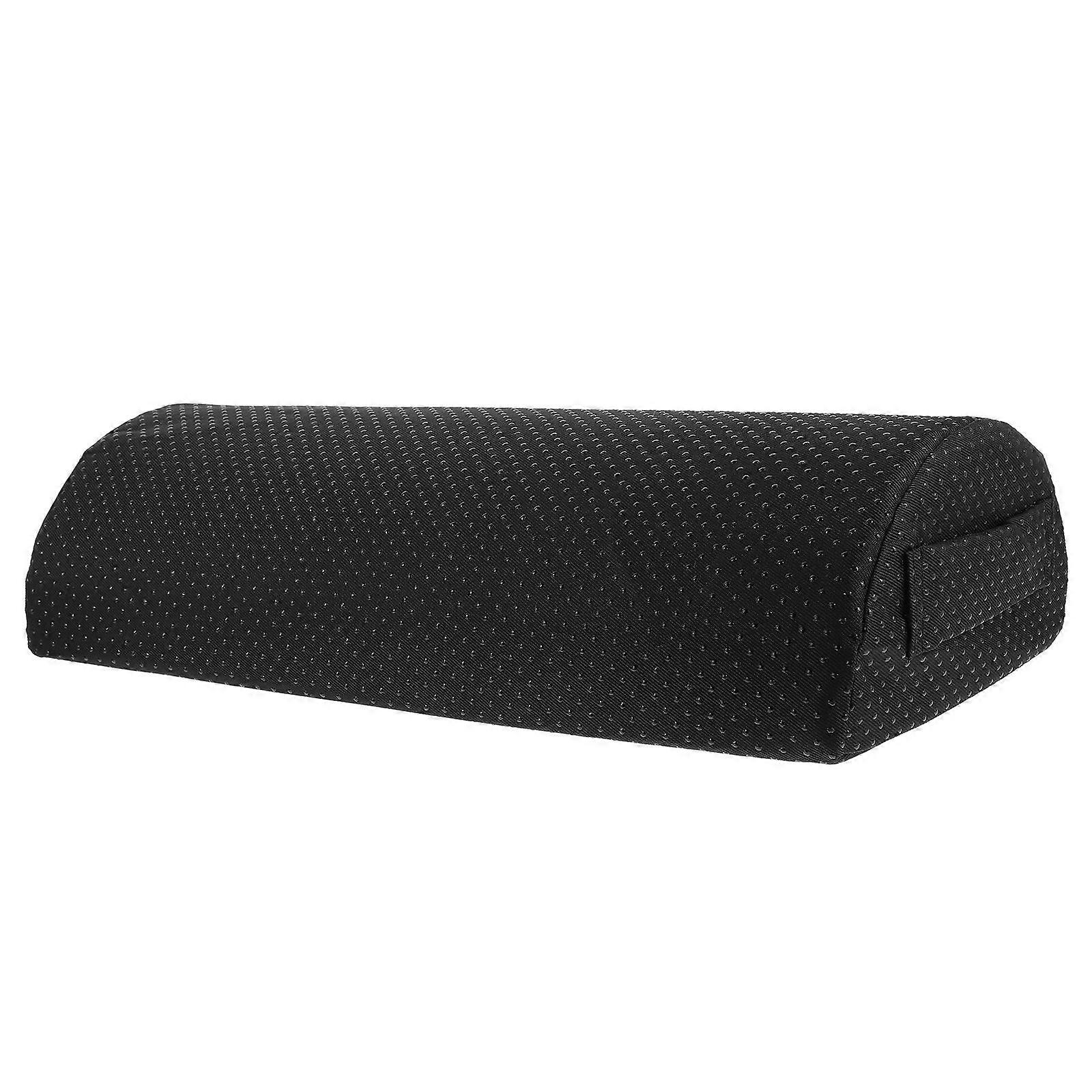 Portable Foot Cushion for Home Use Black Synthetic Material 1 Pc Semicylindrical Foot Rest Pad 7.87 x 3.94 x 3.15 inches
