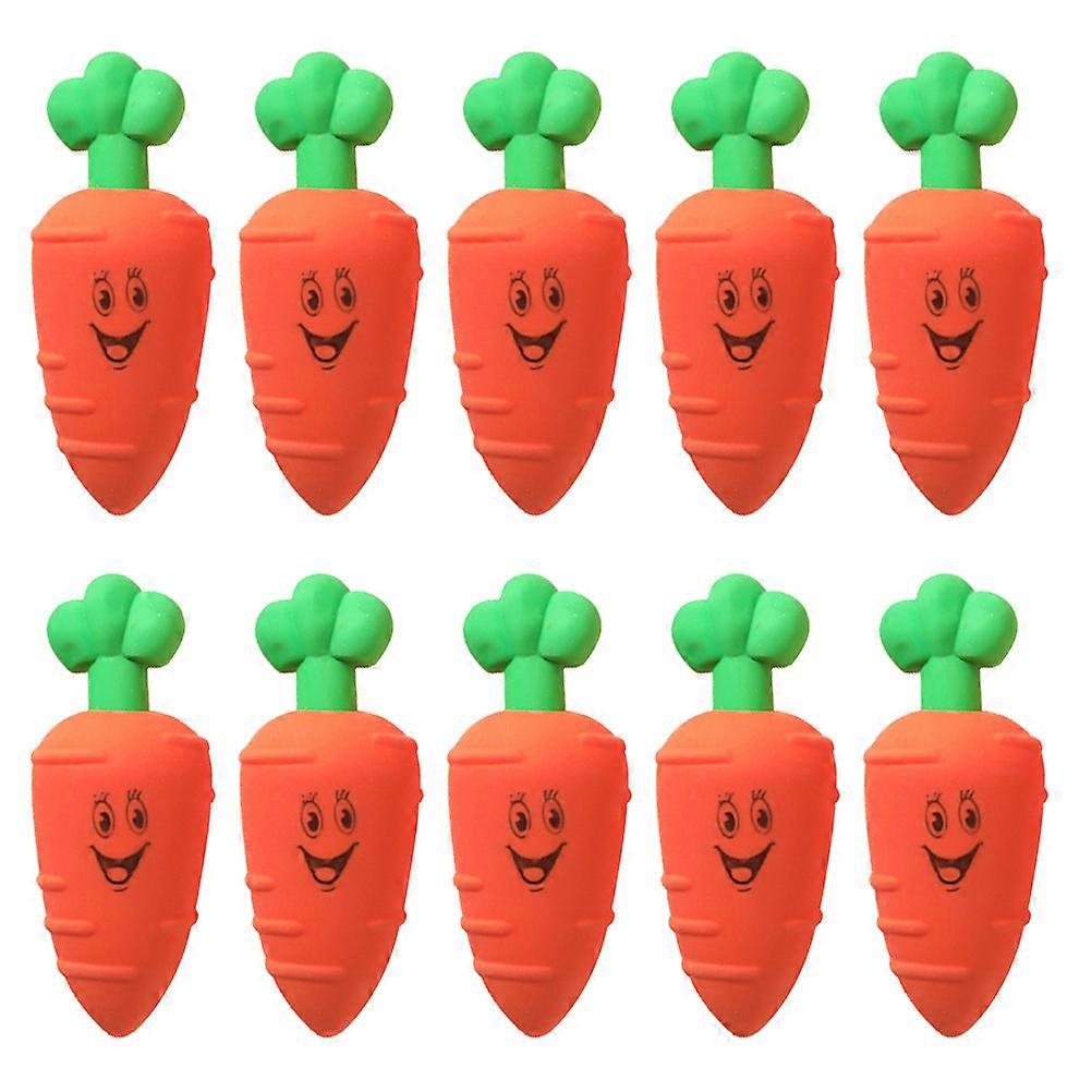 20pcs Cute Carrot Erasers for School, Office & Art Projects – Fun Drawing & Erasing Stationery for Kids & Students