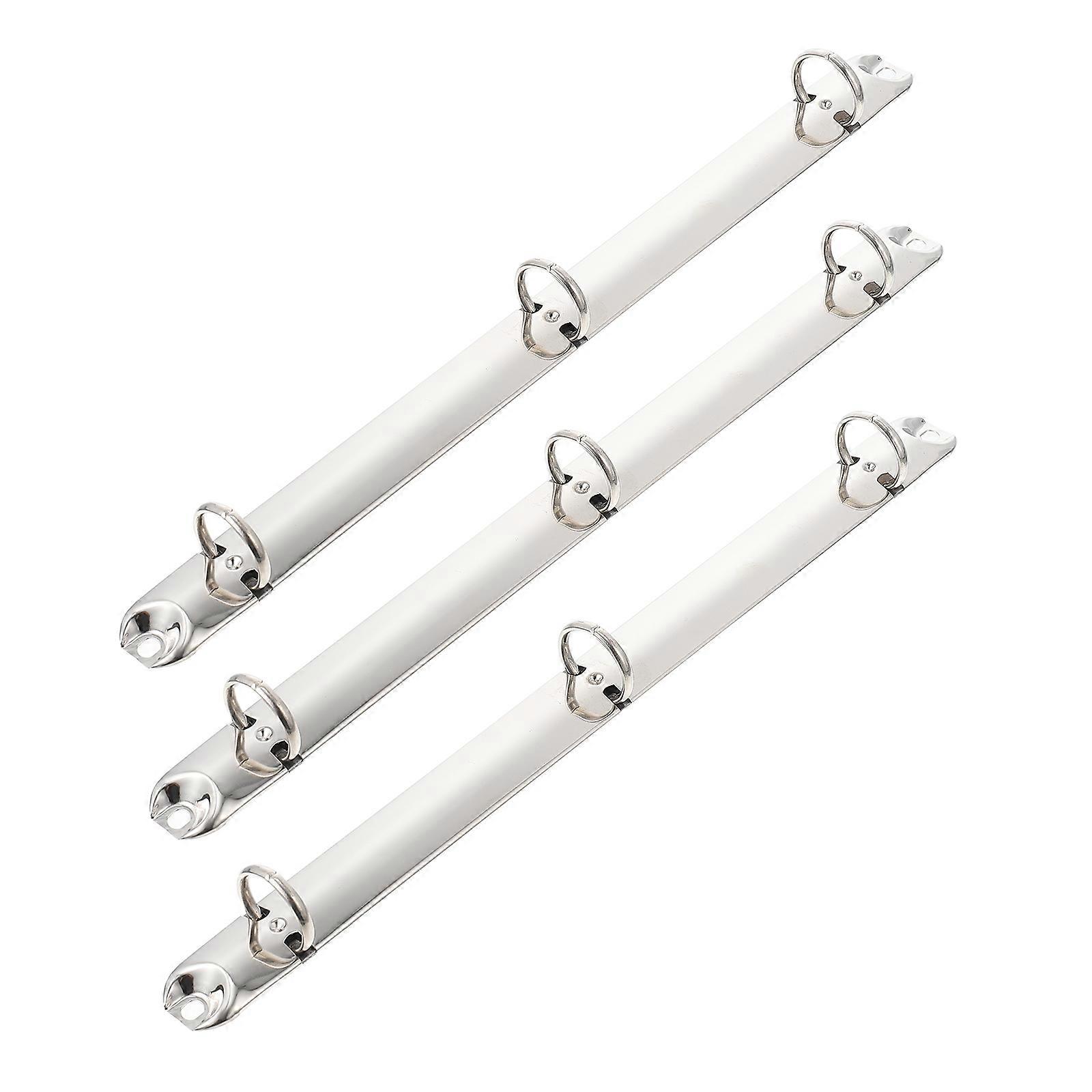Organizing Binder Rings Circular Silver 3Pcs For Office Use Book Accessory