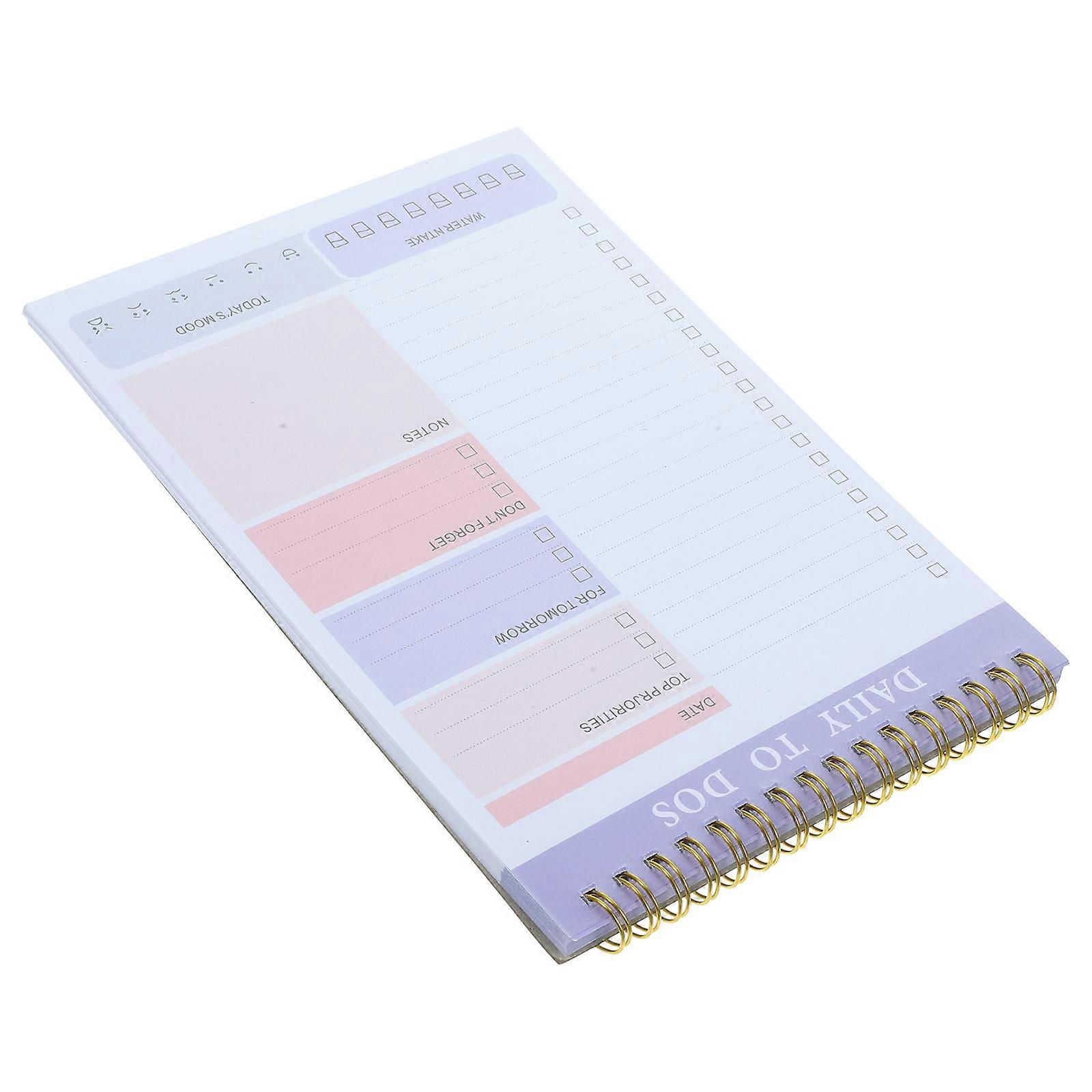 Daily Routine Planner Notebook Planner Things To Do Notepad For Students Purple 21x14.8cm 60 Sheets Notepad 1Set