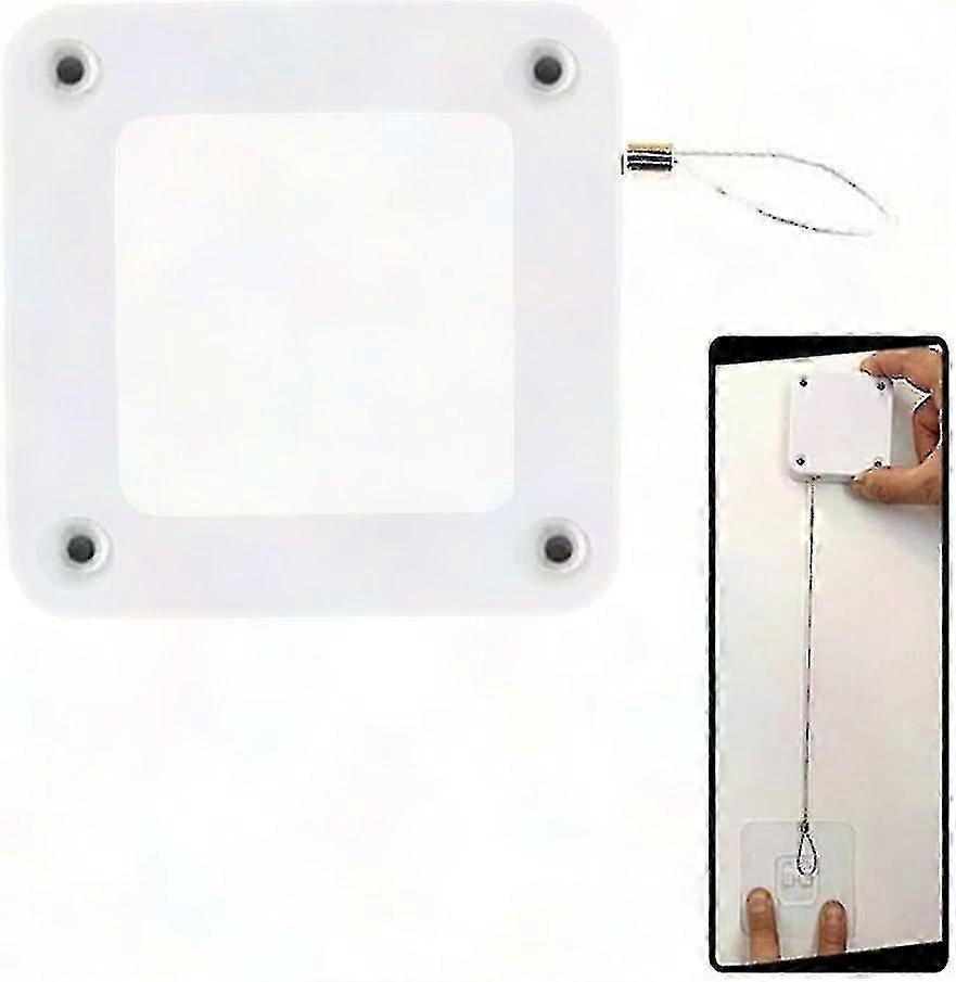 Self-Closing Door Mechanism, Easy Mount Without Drilling, Durable Rust-Free Design, White Finish