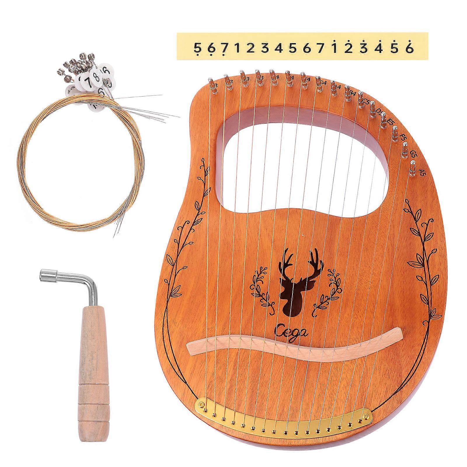 Harp Instruments Lyre Harp For Children Beginner Friendly Everyday Use 37X27x3.5cm 1Set