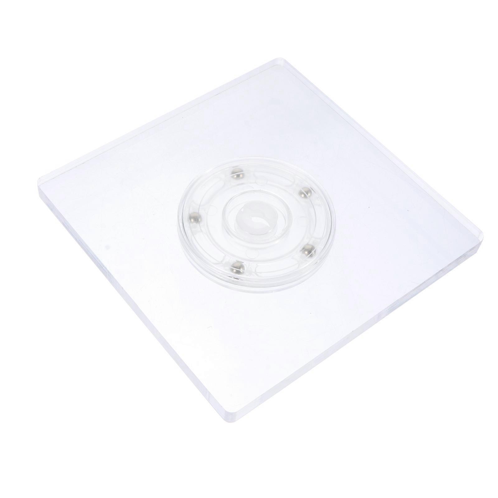 Revolving Cake Stand Acrylic Cake Rotating Table Baking Supplies For Home Use 15.2X15.2X2CM Cake Making And Decorating 1Pack