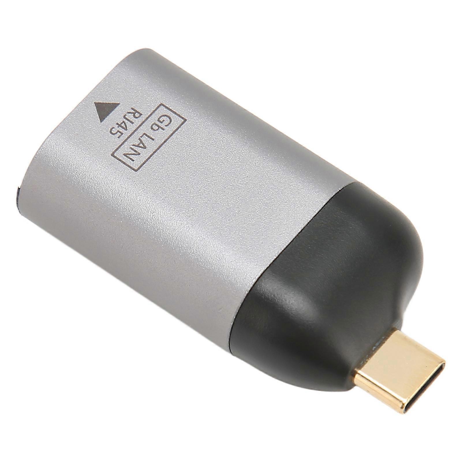 Gigabit RJ45 Network Port to Type C Adapter 1Gbps Portable USB C to Ethernet Adapter for Laptops Tablets Mobile Phones 