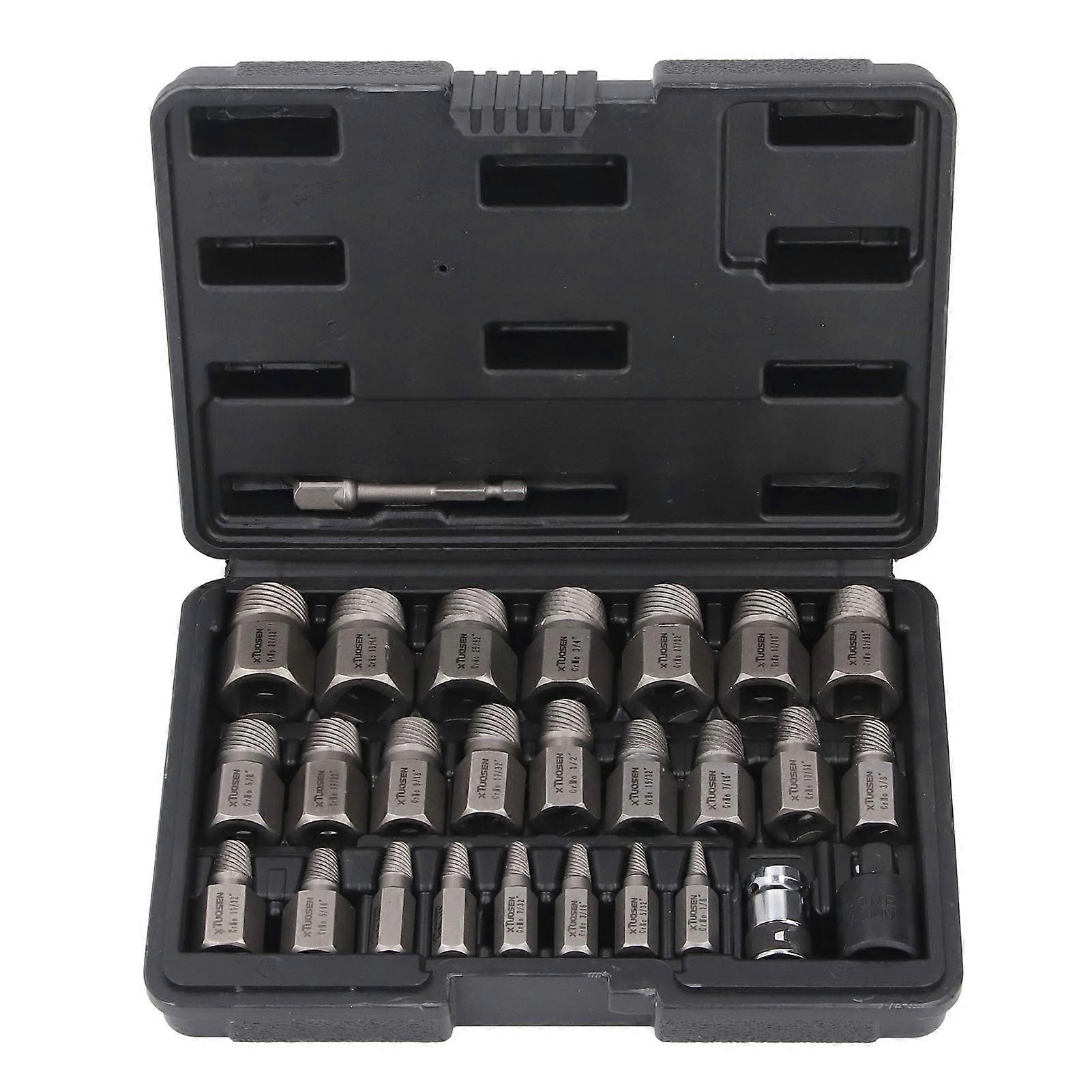 26PCS Set Bolt Extractor Kit 3/8 Inch Driver Hex Stripped Bolt Extractor Socket Set