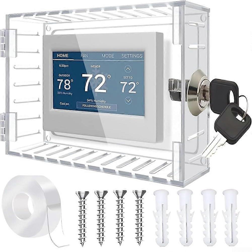 Transparent Thermostatic Protection Box With Key Lock For Temperature Regulation