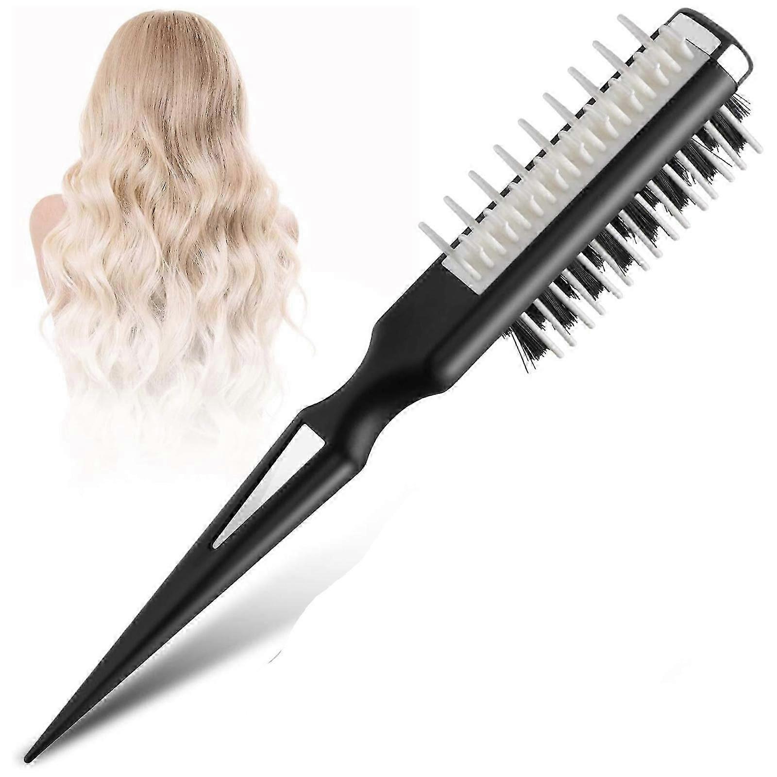 مشط تصفيف الشعر ، فرشاة تمشيط متعددة الوظائف مع ظهر القرش تصميم على الوجهين مكثف شعر فوري لتصفيف الشعر جميع أنواع الشعر النساء والرجال