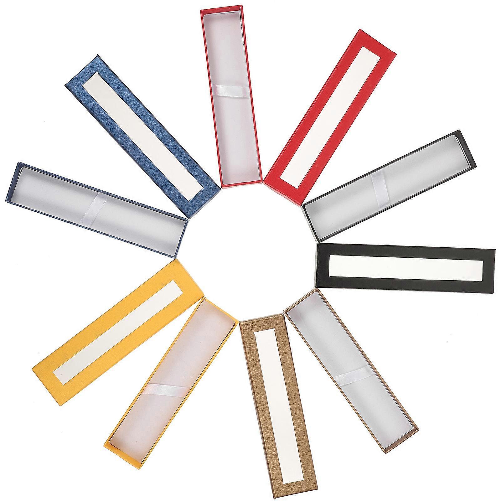 Gift Pen Wrapping Box for Storage Lightweight Paper Assorted Color Fits Most Pens 5pcs