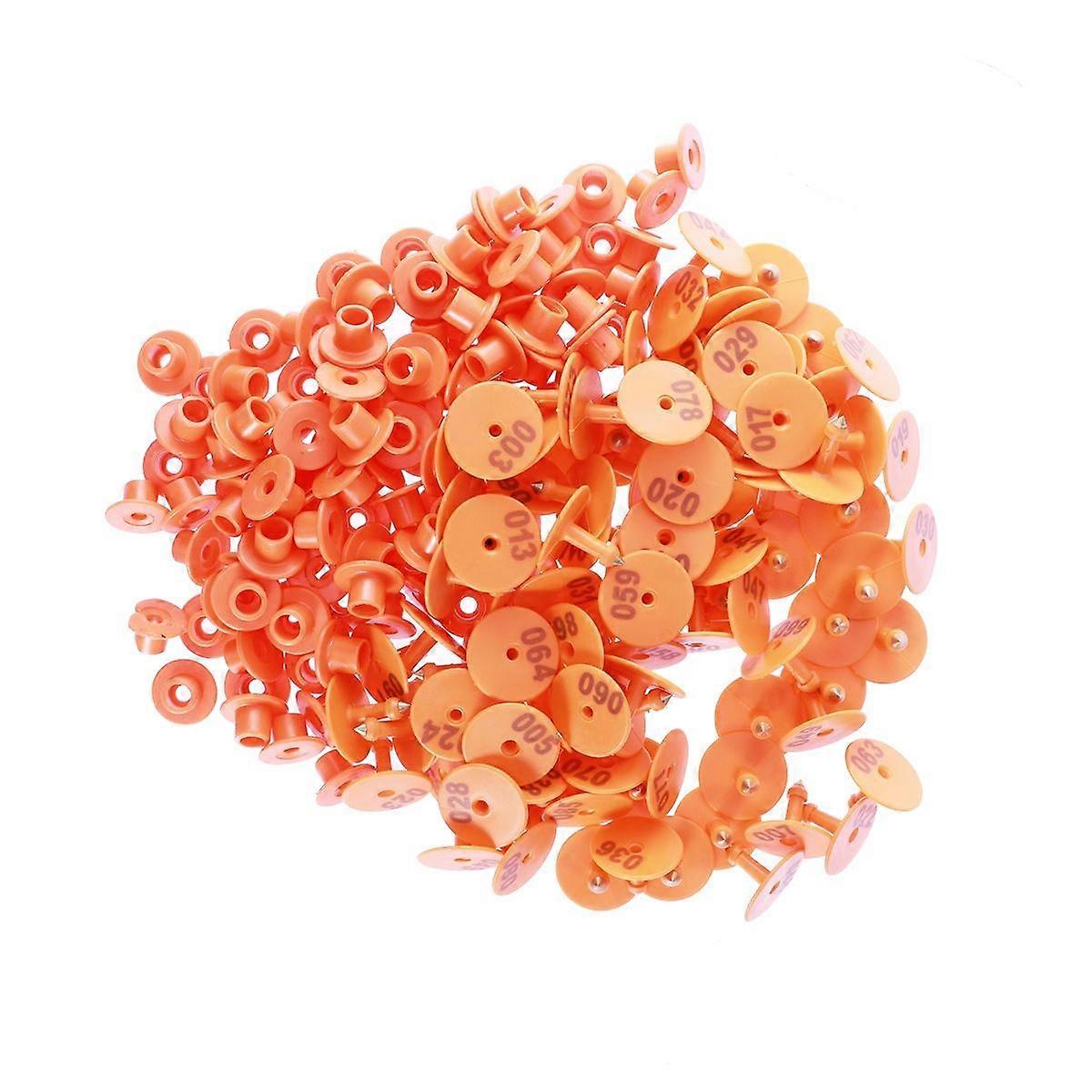 Plastic Livestock Ear Tags for Goat Cattle and Pig with Clear Printing 100 Pieces 1-100 Numbers