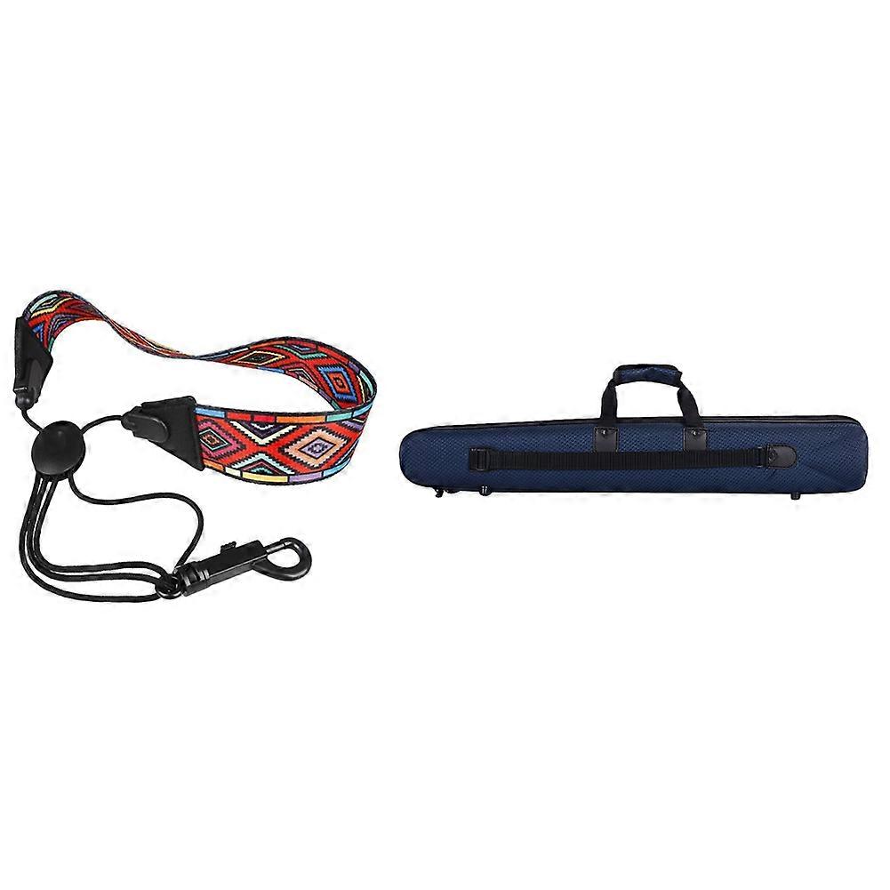 Saxophone Neck Strap with Snap Hook Sax Harness Red with Clarinet Gig Bag Case Handbag Wind Instrume