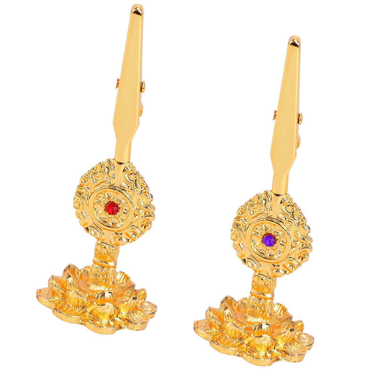 Here's a polished and professional product description for your **2pcs Gold Plated Lotus Base Incense Holder**:
### ๐ธ 2PCS Gold Plated Lotus