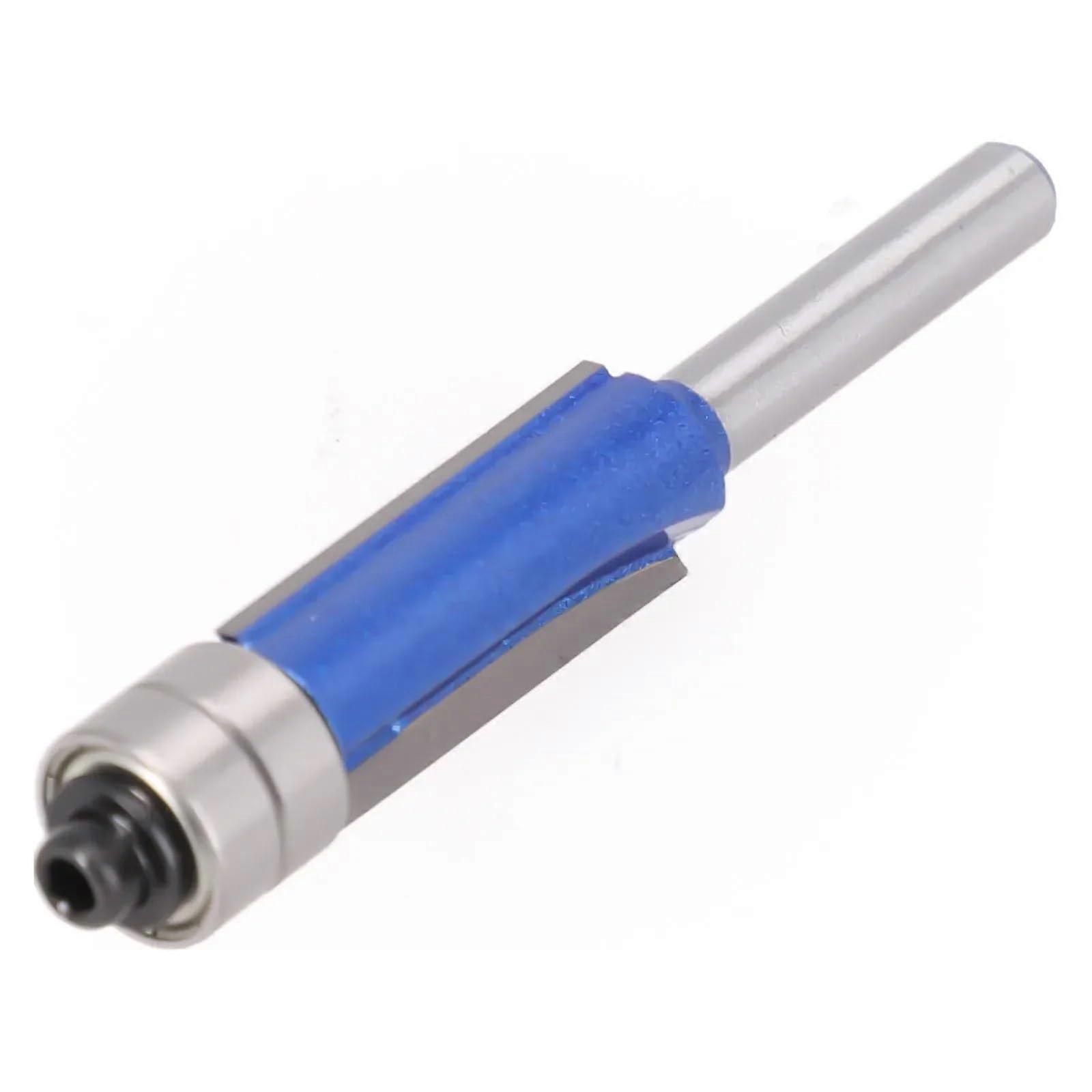 1 x 1/4 Inch Shank Flush Trim Bit Router Bit with Double Bearing Milling Cutter for Wood Bit Face Mill End Mill Woodworking Tool (Type D)