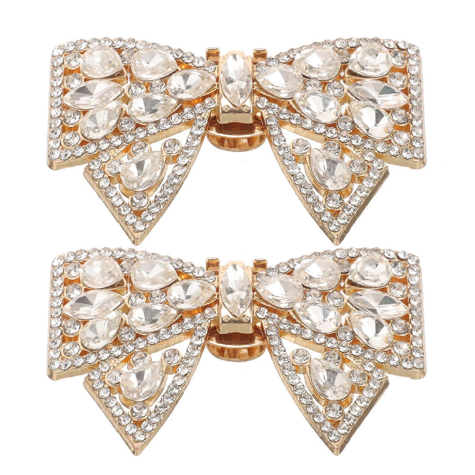 Shoe Buckles Bowknot Shape Classic Style Trendy Wedding Formal Events 1 Pair