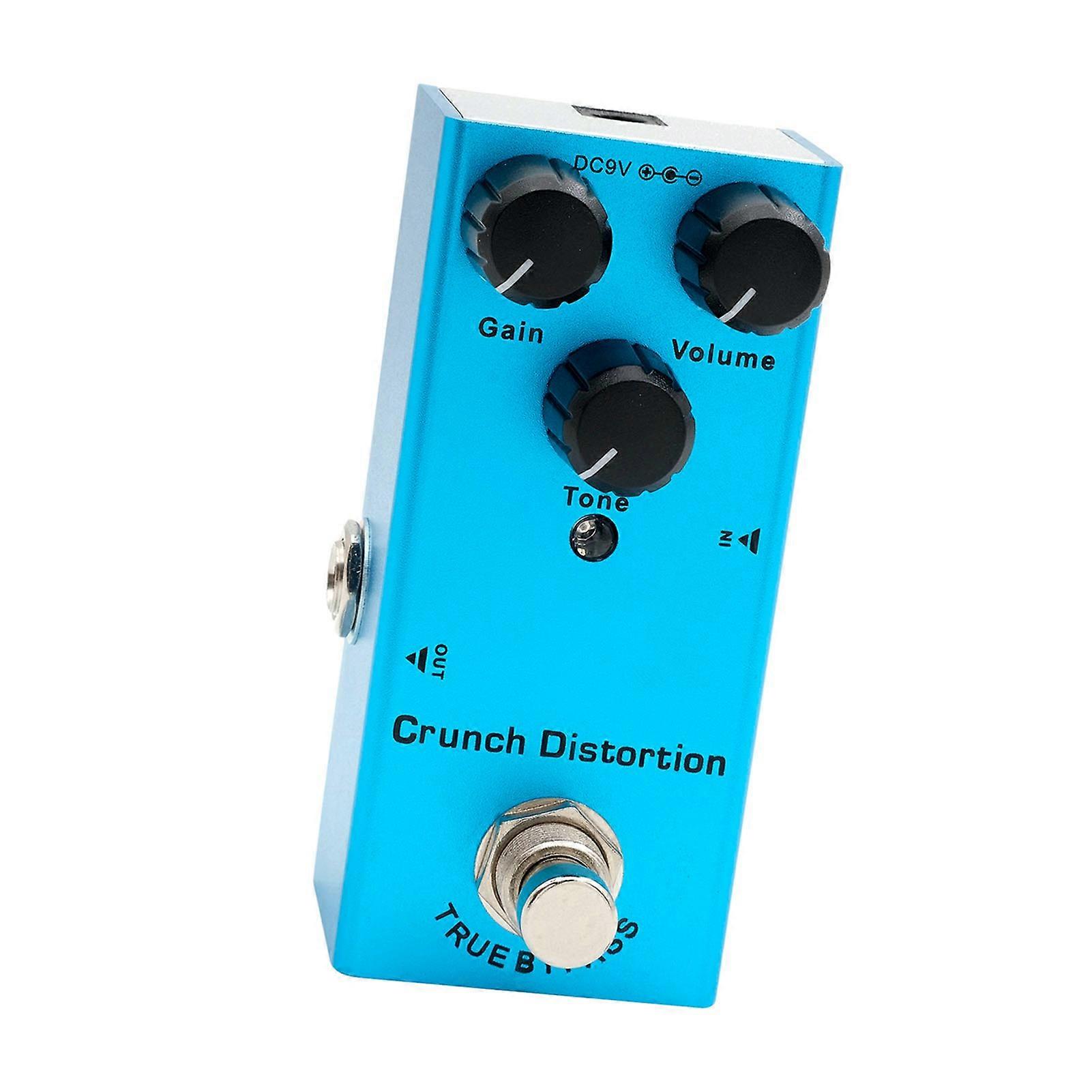 IRIN EF-03 Electric Guitar Effect Pedal Portable Guitar Effector Mini Single Electric Guitar Effect Pedal with True Bypass - Crunch Distortion (Blue)