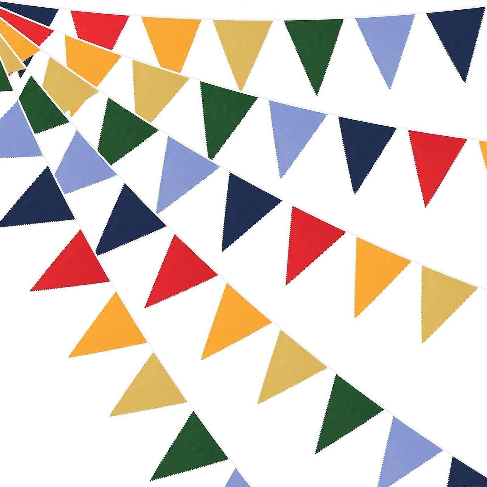 10meterlong fabric bunting for parties, 36 colorful flags to decorate your celebration.
