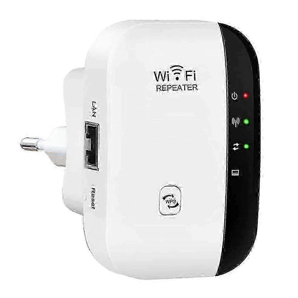 WLAN Repeater & WiFi Range Extender 300Mbit/s 2.4GHz with Fast Ethernet Port and WPS Button, Mini Wireless Amplifier Compatible with Routers