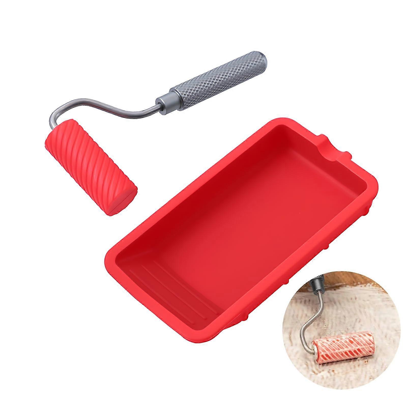 Structural Roller Wood Glue Roller, Glue Brush With Silicone Paint Tray, Reusable Glue Roller For Crafts And Woodworking