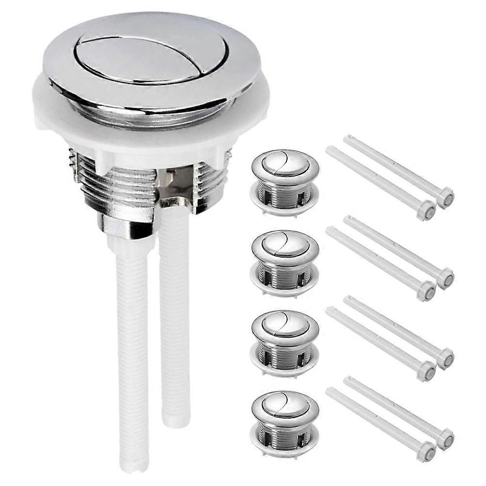 Toilet Flush Buttons Replacement Dual Push Flush Easy Installation Toilet Tanks ABS 5Pcs