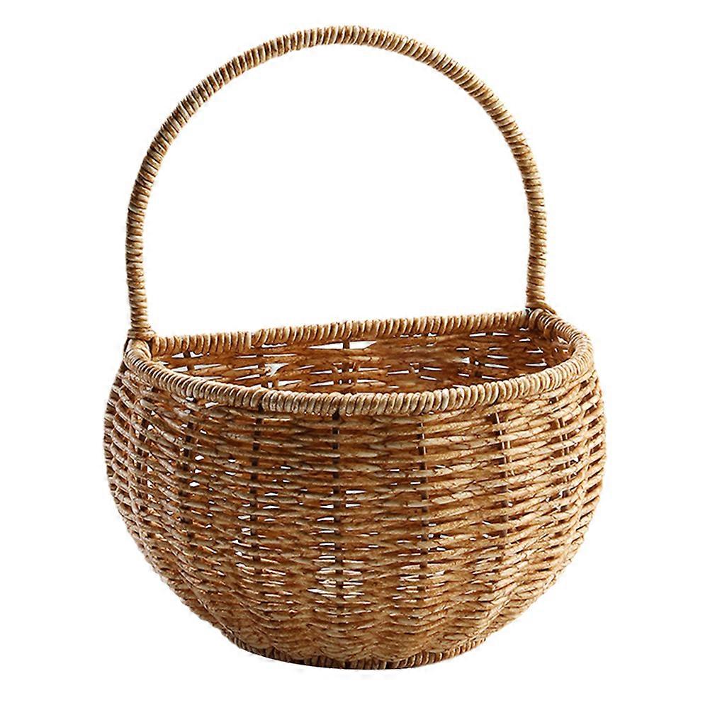 1pc田舎スタイルの卵収納バスケット家庭用収納コンテナ