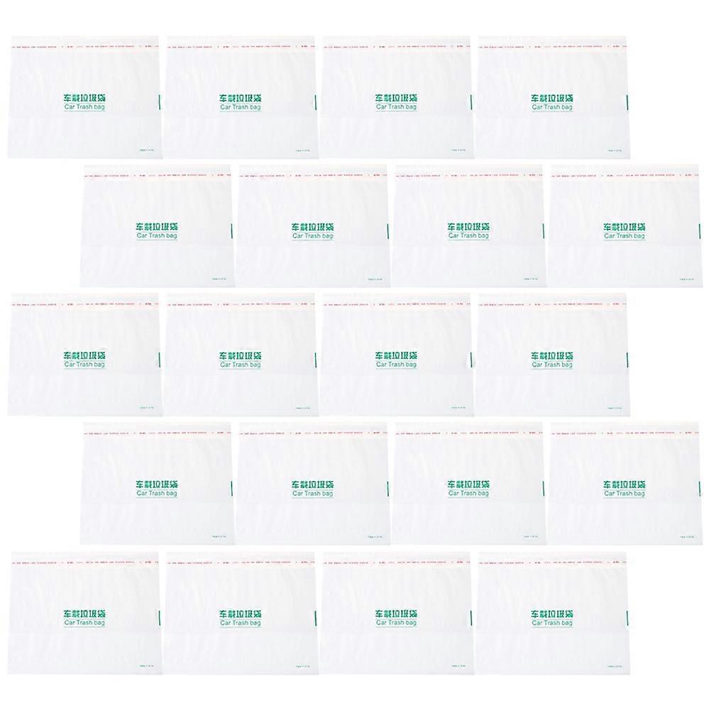 60Pcs Stick-On Car Garbage Bags Suitable For Road Trips And Taxi Use Featuring Portable Design And Self Adhesive Functionality In Assorted Color
