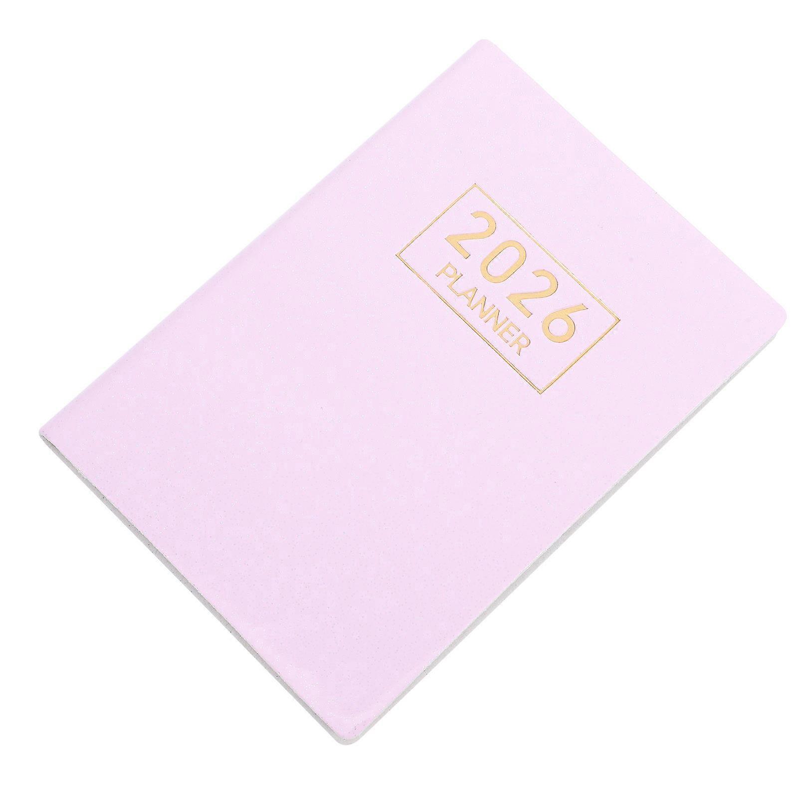 Mini Daily Planner with PU Cover, Compact Pocket Calendar, Monthly Weekly Scheduling, Ink Resistant Pages, Sturdy Binding for Efficient Organization