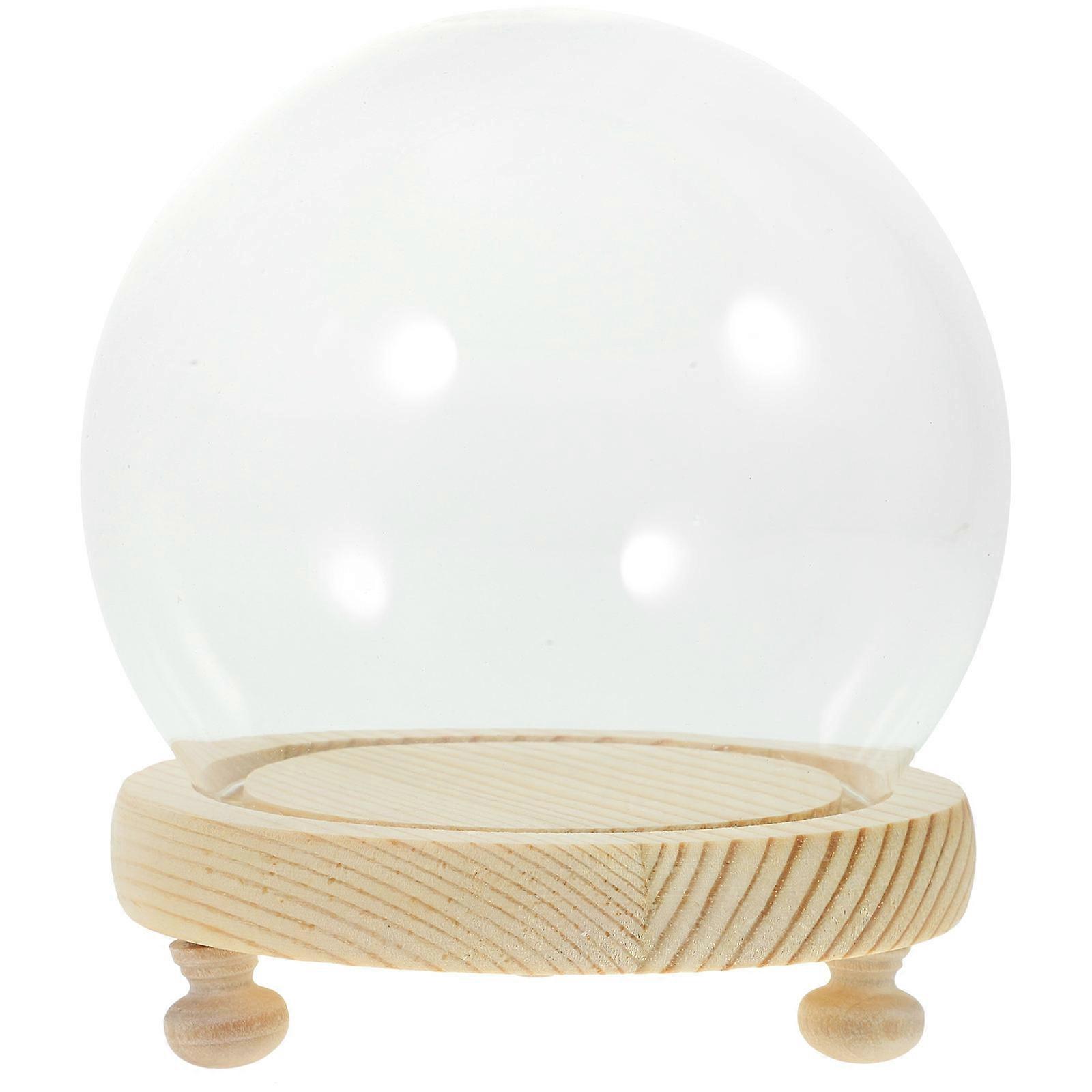 Glass Dome Kit Round Glass Display Dome For Handmade Enthusiasts Multi Color 1Pcs