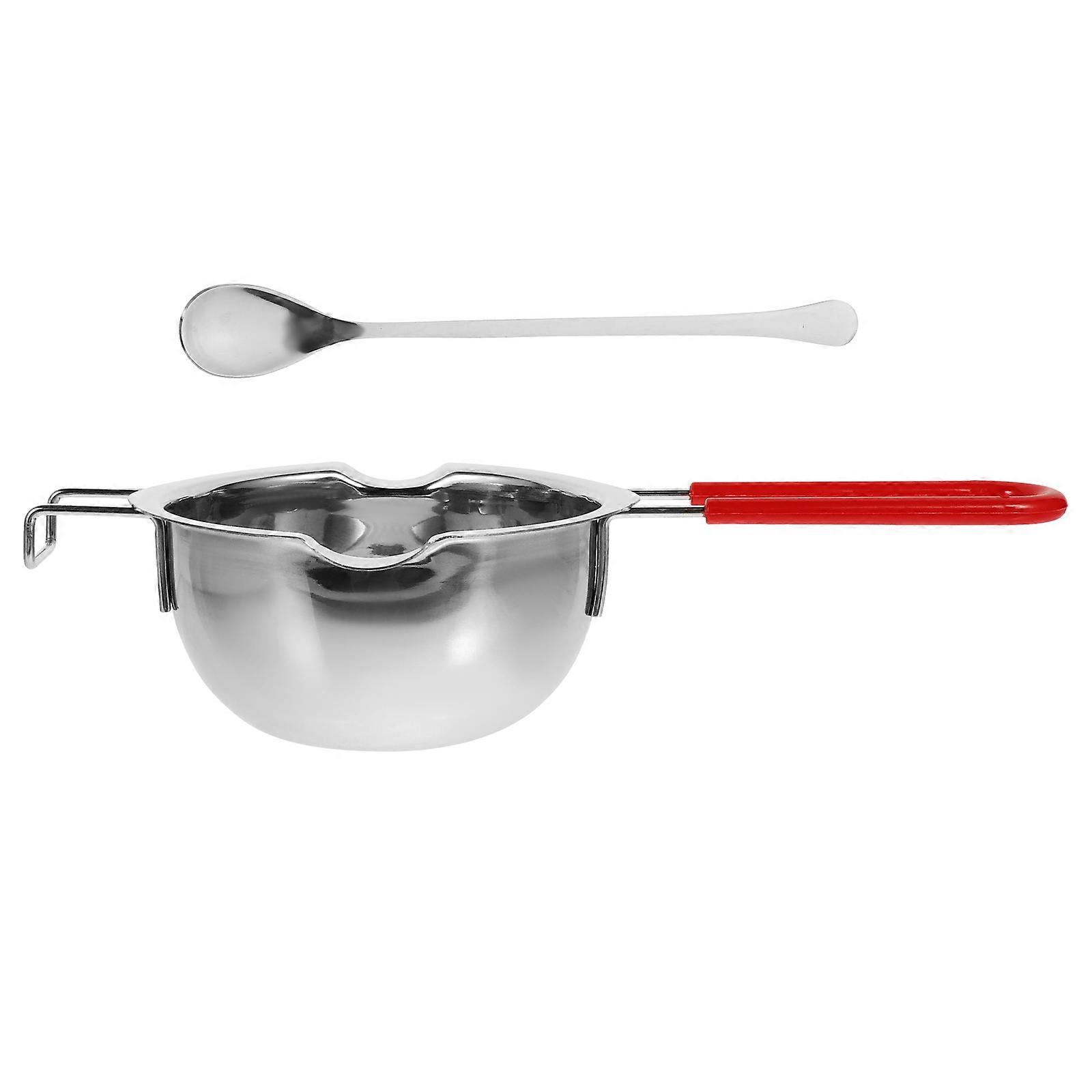 Stainless Steel Wax Melting Pot Set for Storing Silver Color Durable and Easy to Clean with Water
