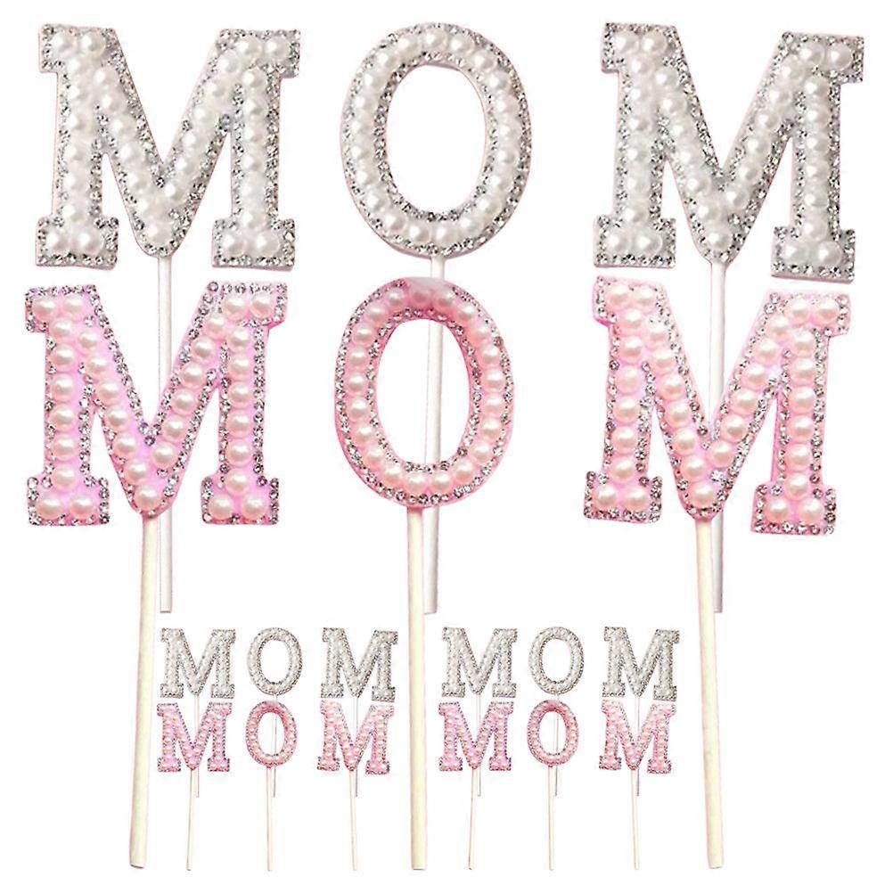 Pearls Felt Cloth for Mother's Day Party Decor Assorted Color 6 Sets