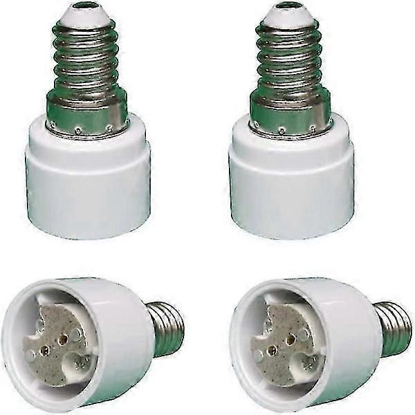 4-pack E14 to G4 MR16 GU5.3 GU4 Socket Adapter for LED or Halogen Lamp_SZXM