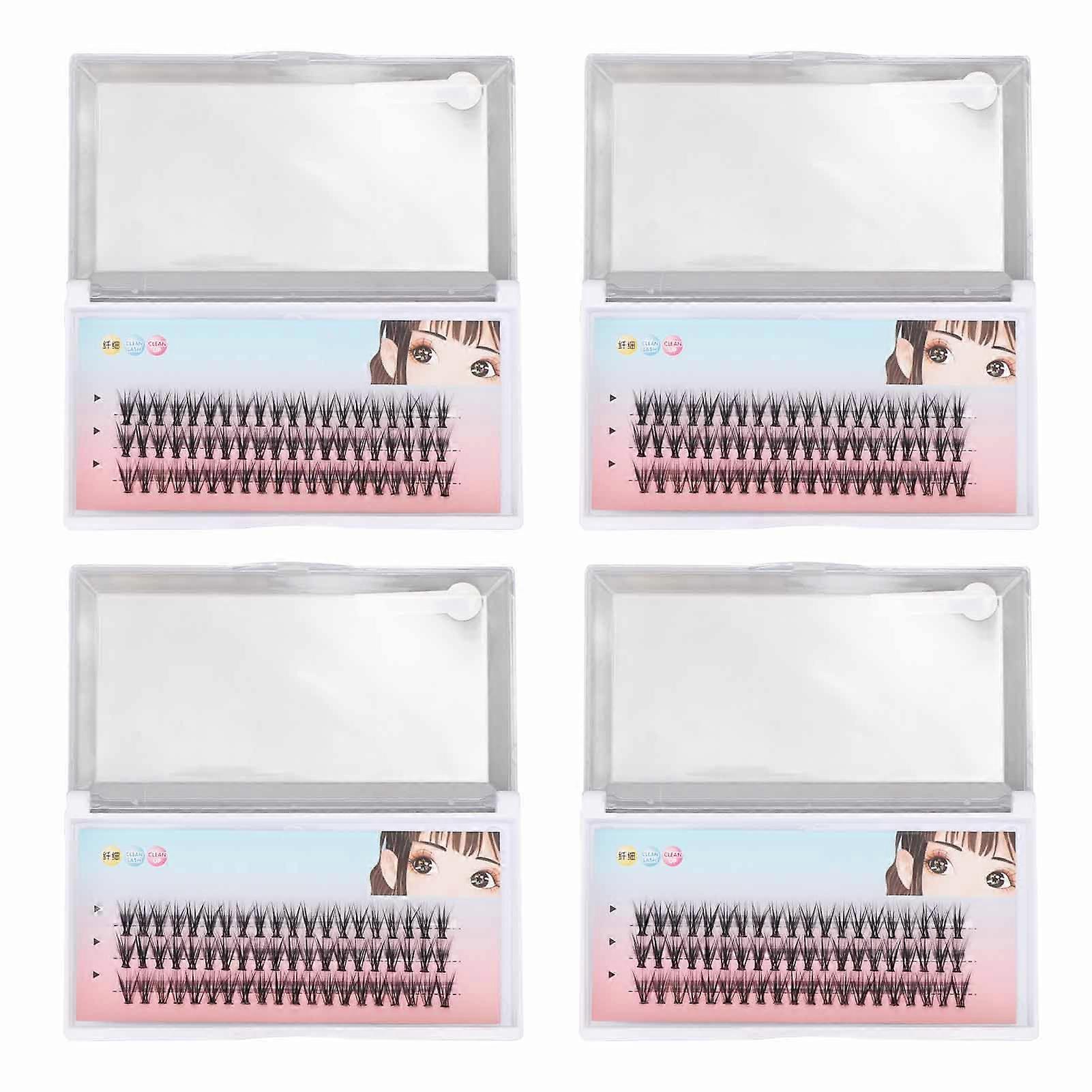 4 Box Lash Clusters C Curl 11mm Length Soft Lightweight Individual Lash Extensions for Home Beauty Shop