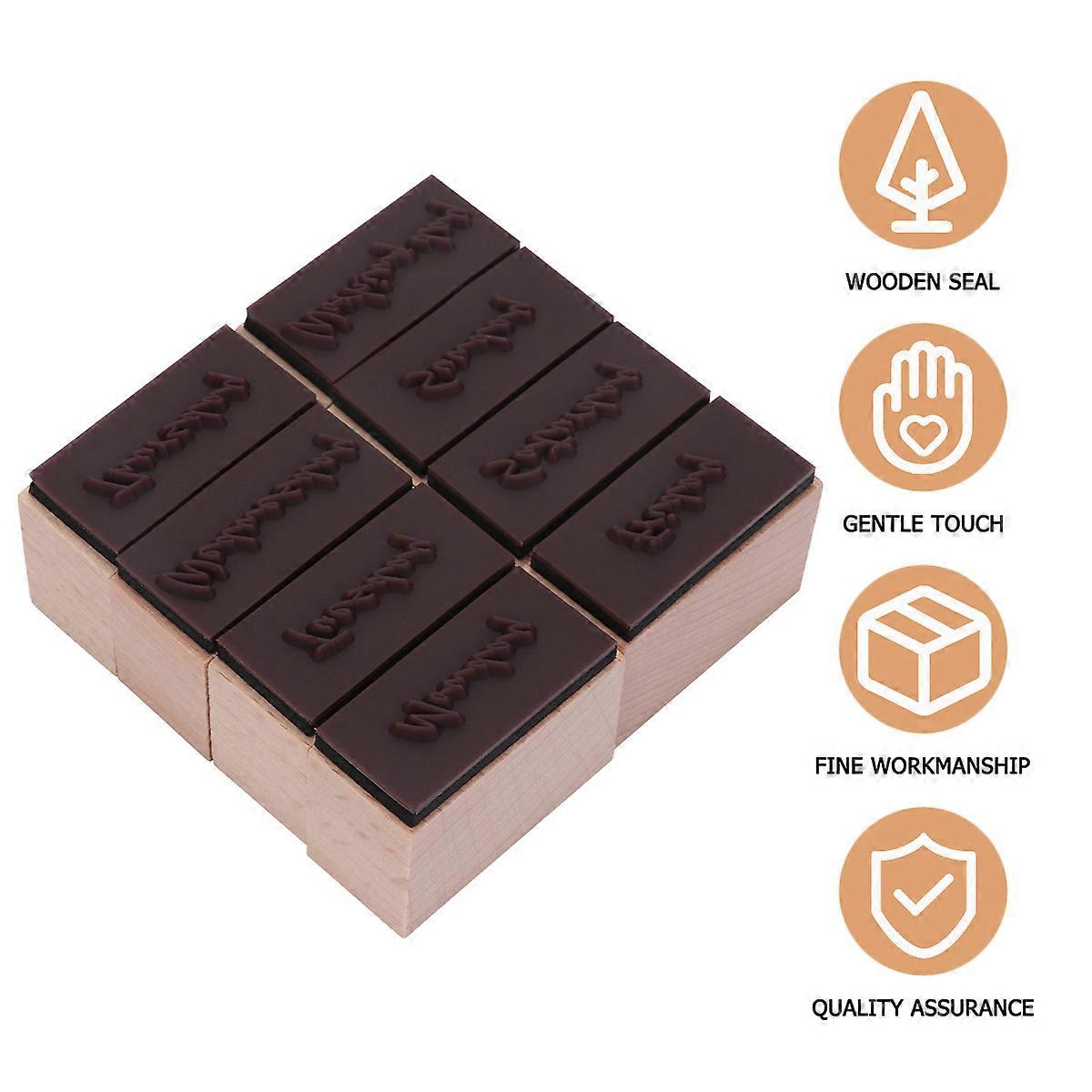 Wooden Seal Stamp for Scrapbooking, Craft Diary, Greeting Cards and Office Use – Durable Material with Storage Box