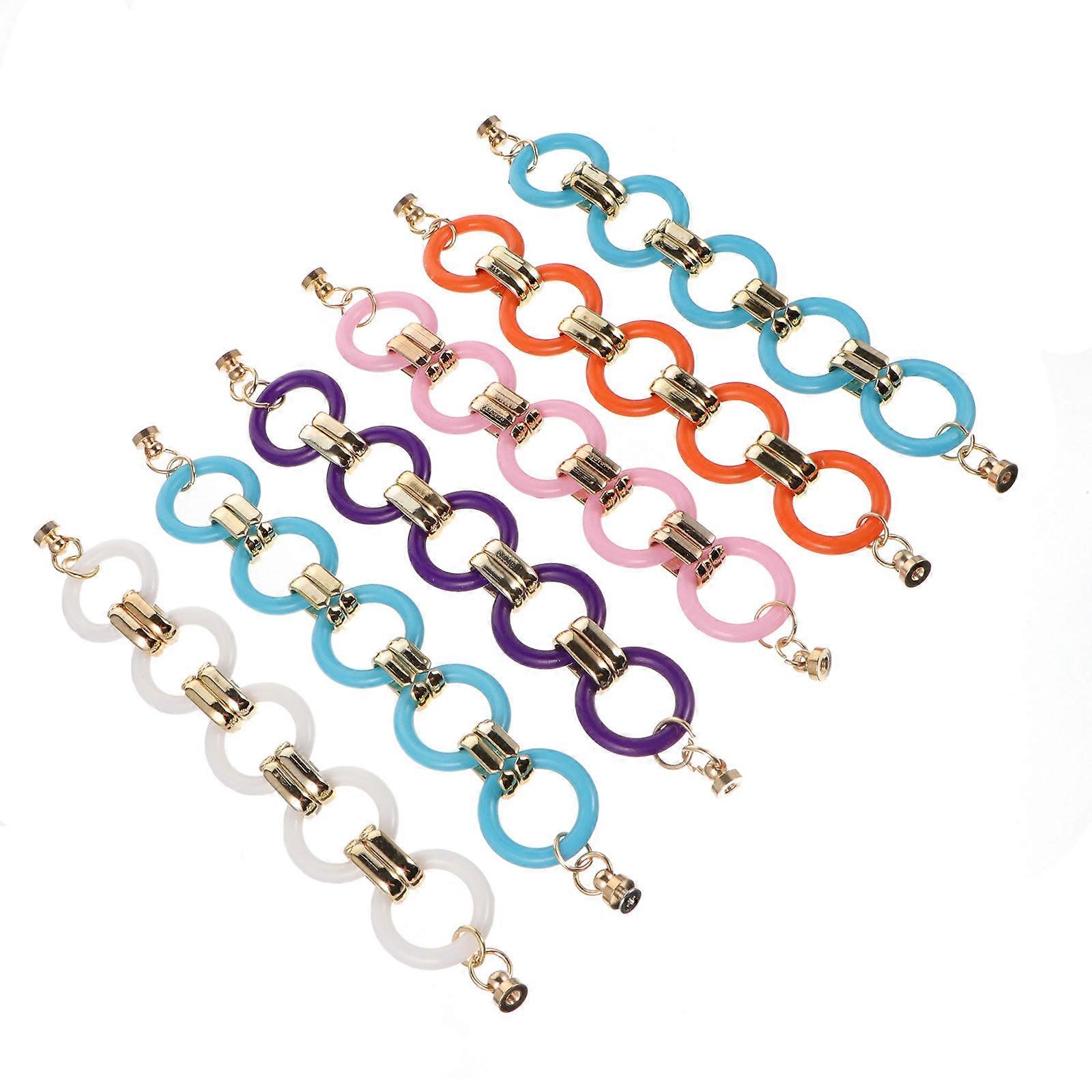 6pcs Assorted Color Plastic Chains for DIY Adjustable Necklace Bracelet and Bag Lanyards
