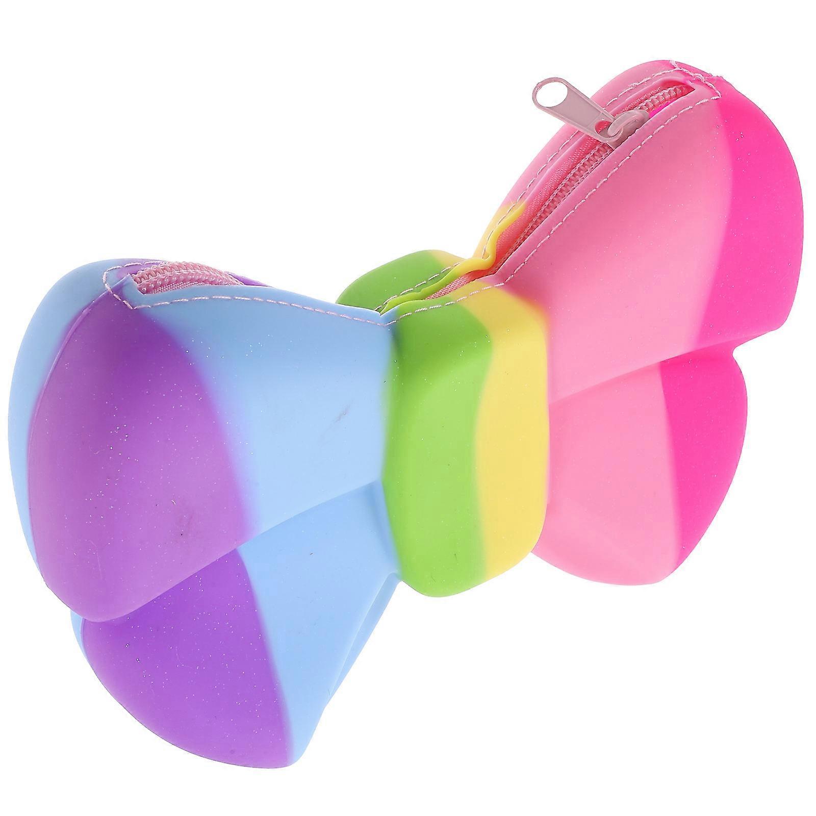 Colorful Wear-resistant Silicone Pencil Case with Smooth Zipper for Storage Portable Organizer