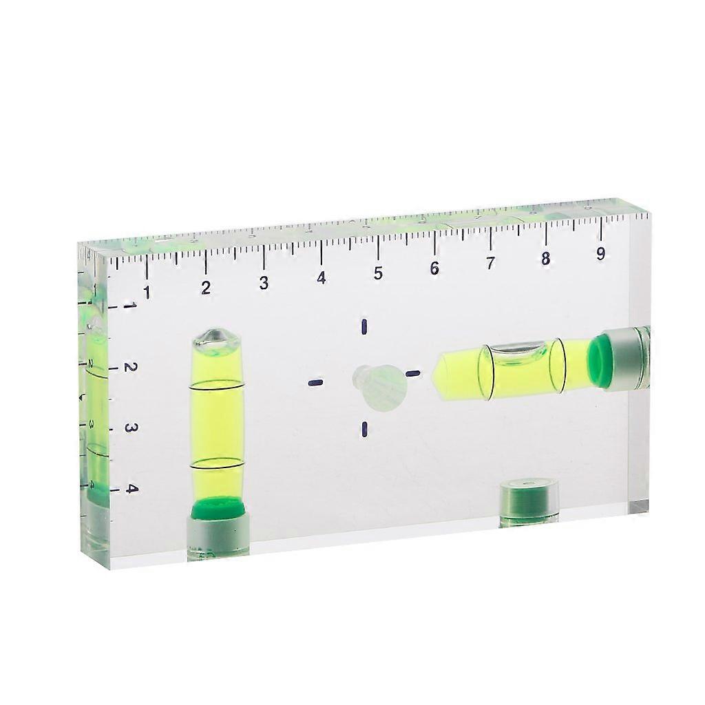 Bubble Level Transparent Cuboid Precision T Level Integrated Small Magnetic Level Machinist Grade 95x51x13mm