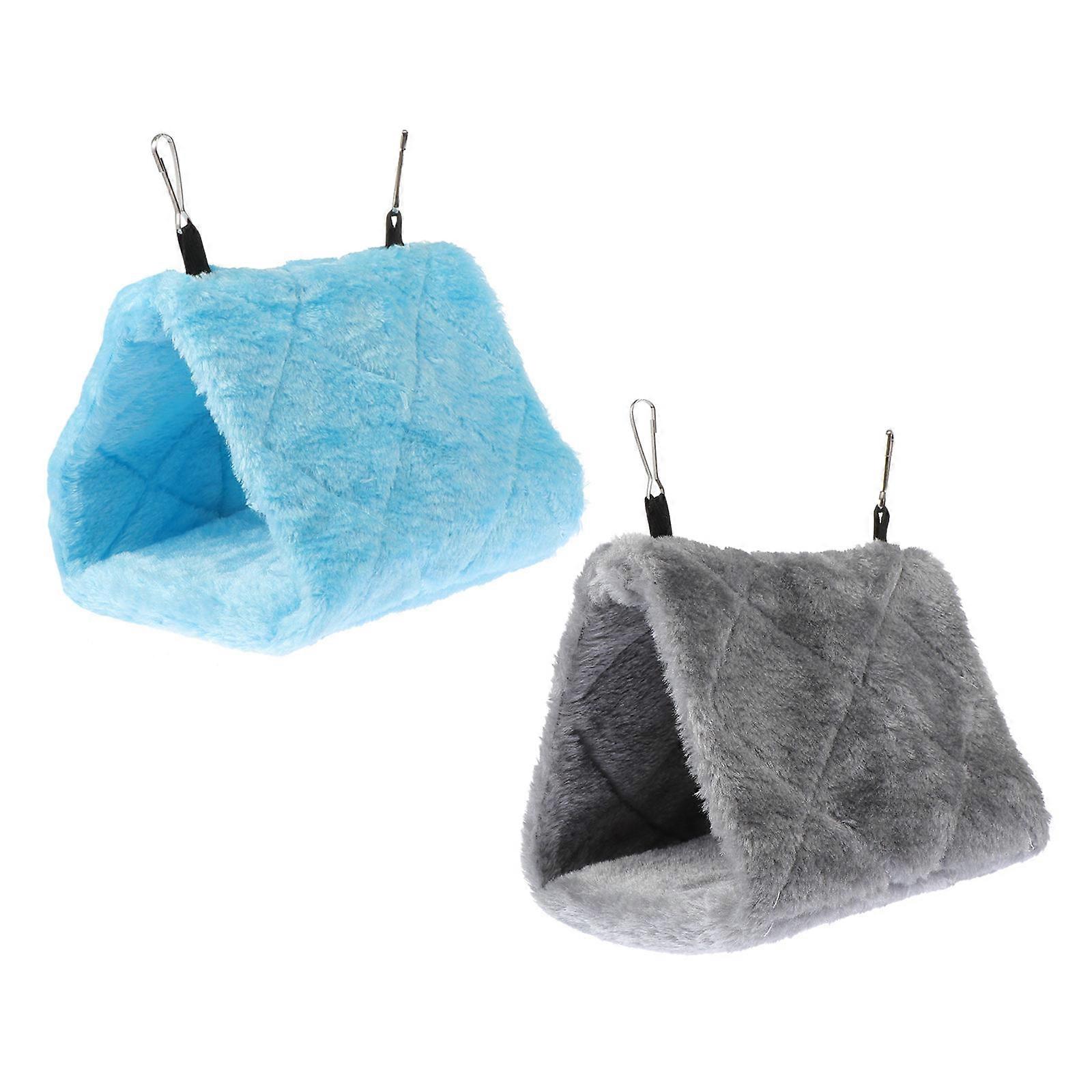 Hanging Bird Nest 2Pcs Plush Warm Nest For Pet Bird Bed Suitable For Winter